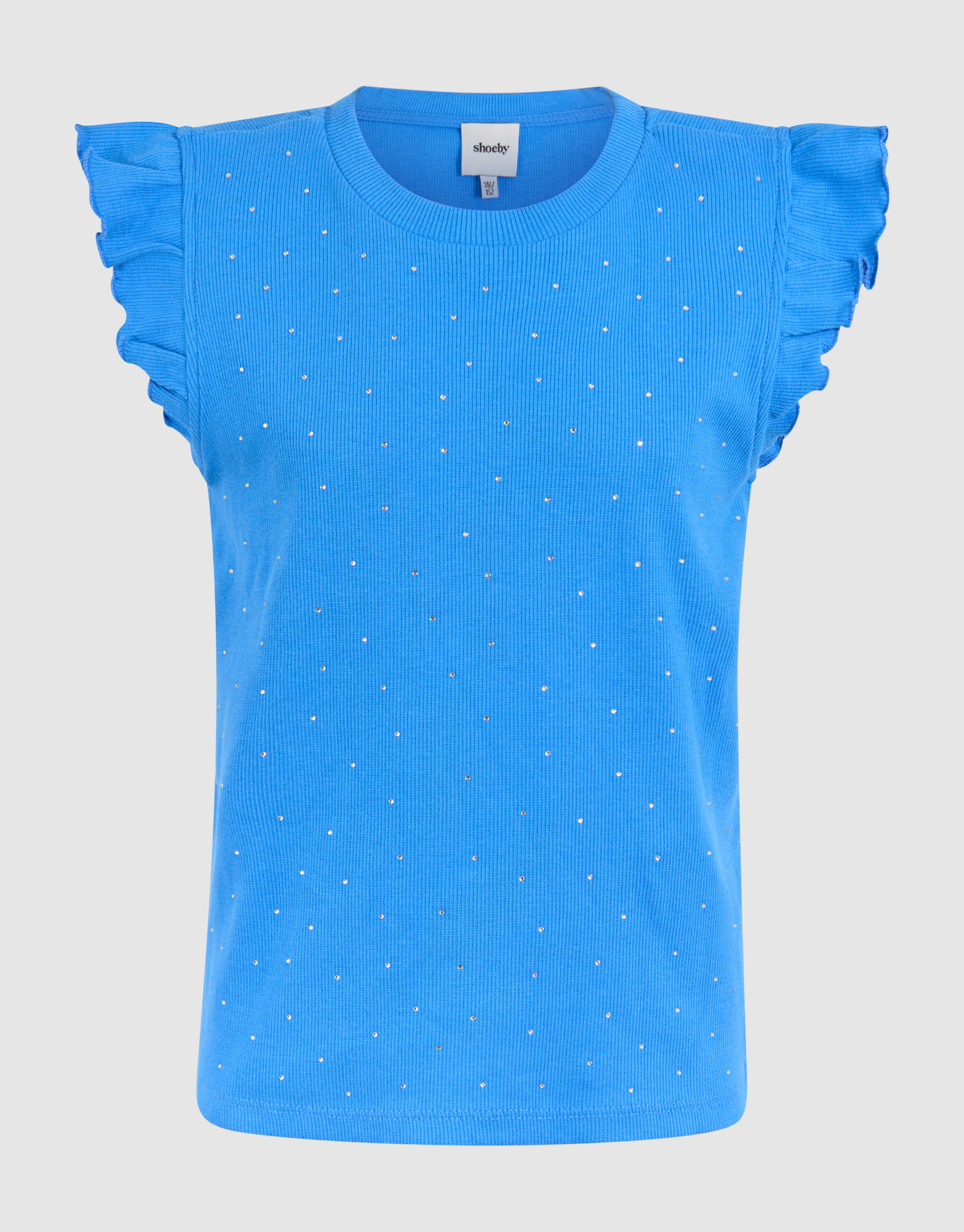 Strass Ruffle Top Blauw SHOEBY GIRLS