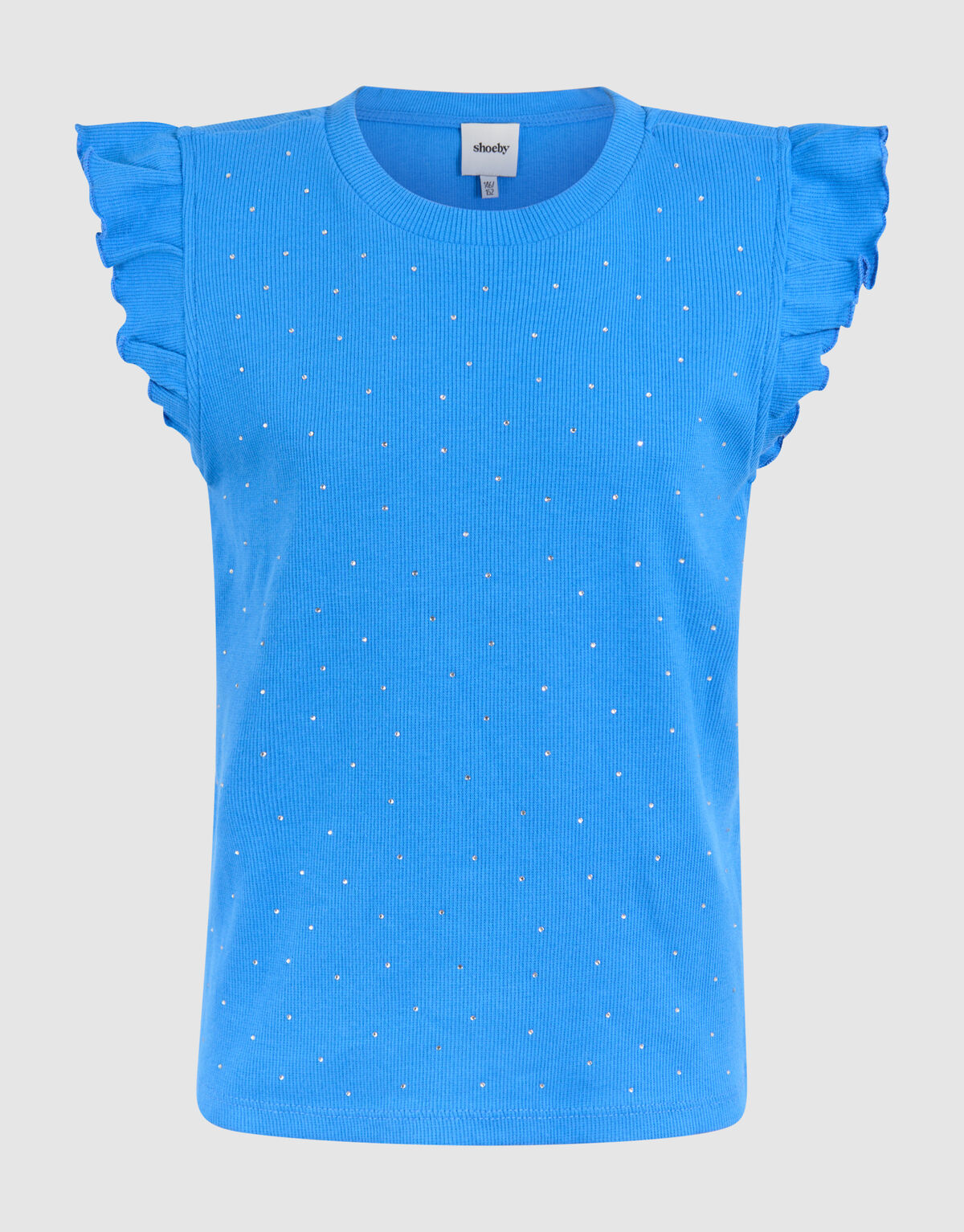 Strass Ruffle Top Blauw SHOEBY GIRLS