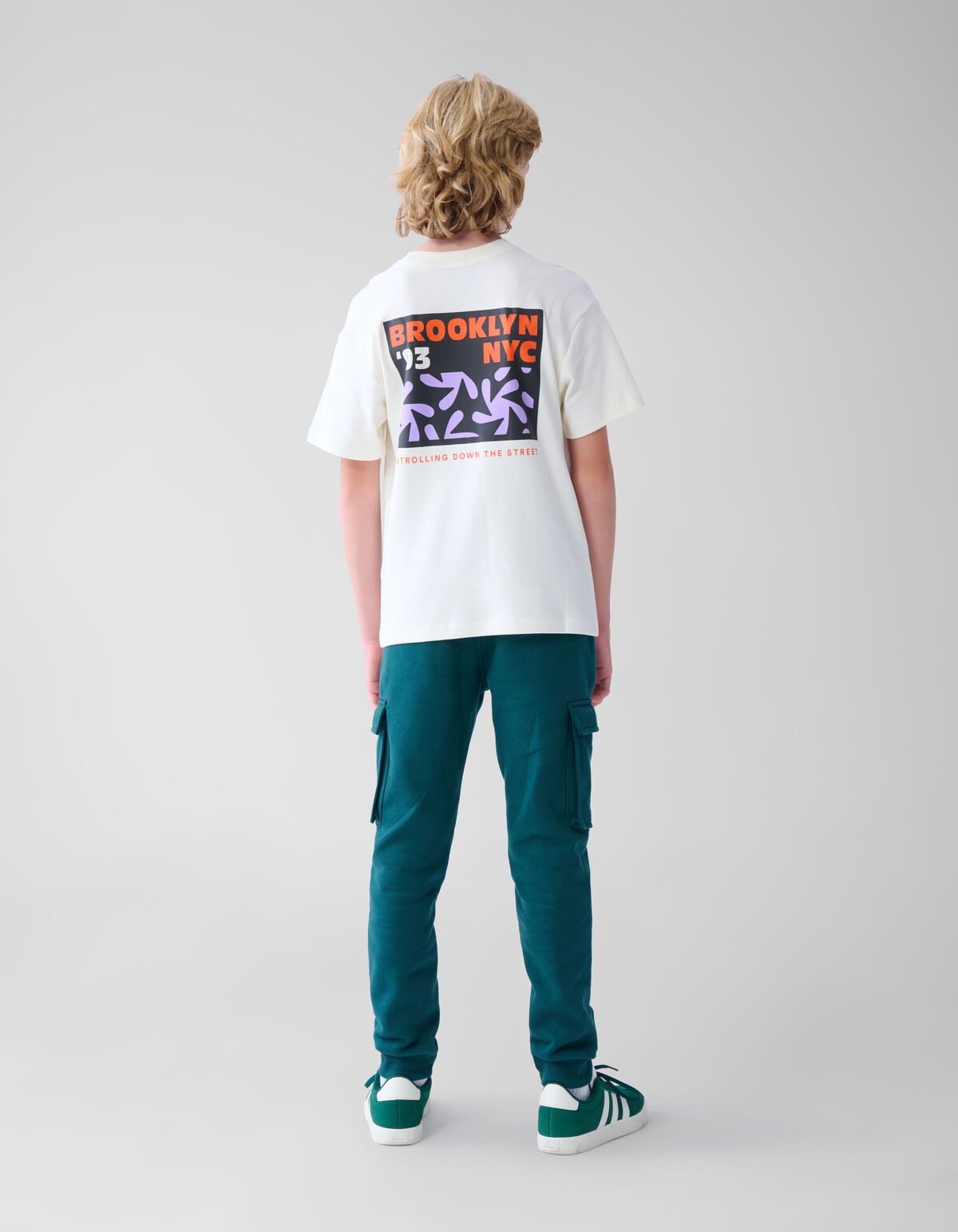 Backprint T-shirt Gebroken Wit SHOEBY BOYS