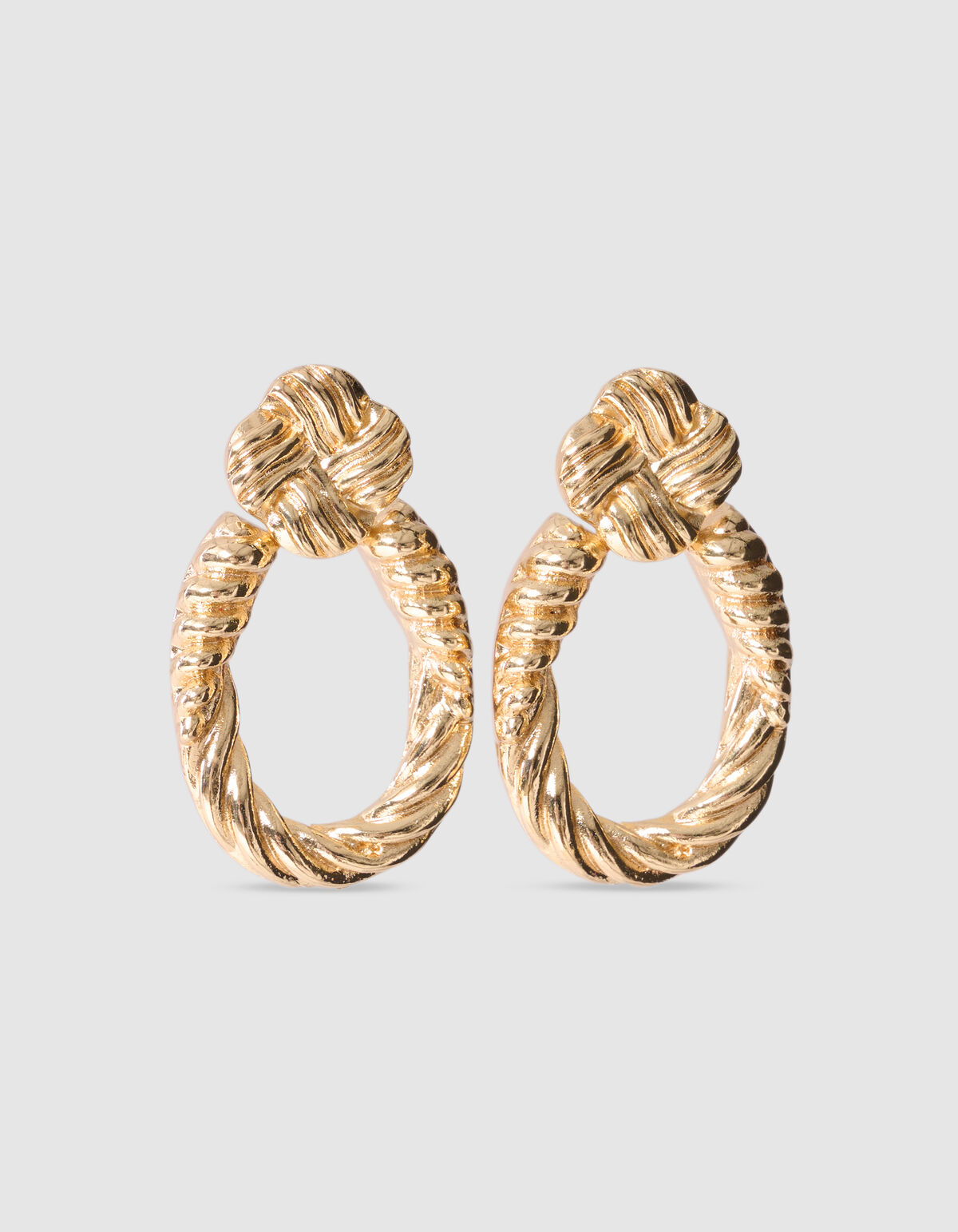 Knotted Oval Oorbellen Goud SHOEBY ACCESSOIRES