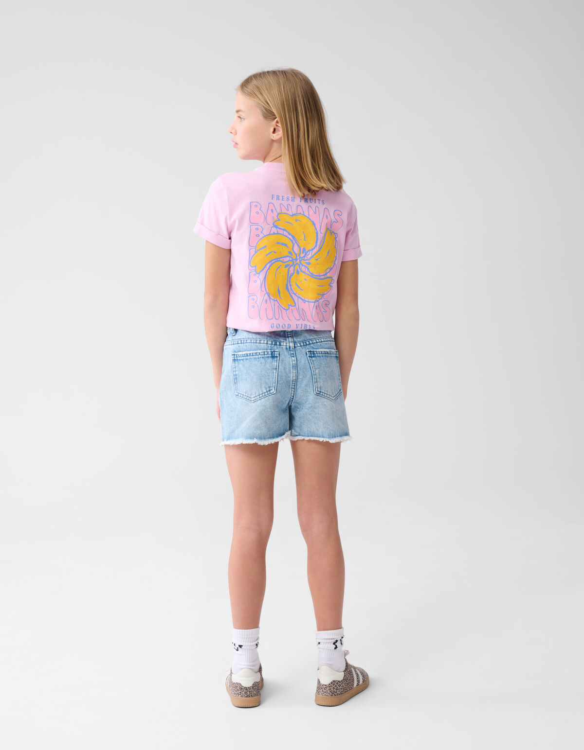 Fruit Embroidery T-shirt Lichtpaars SHOEBY GIRLS