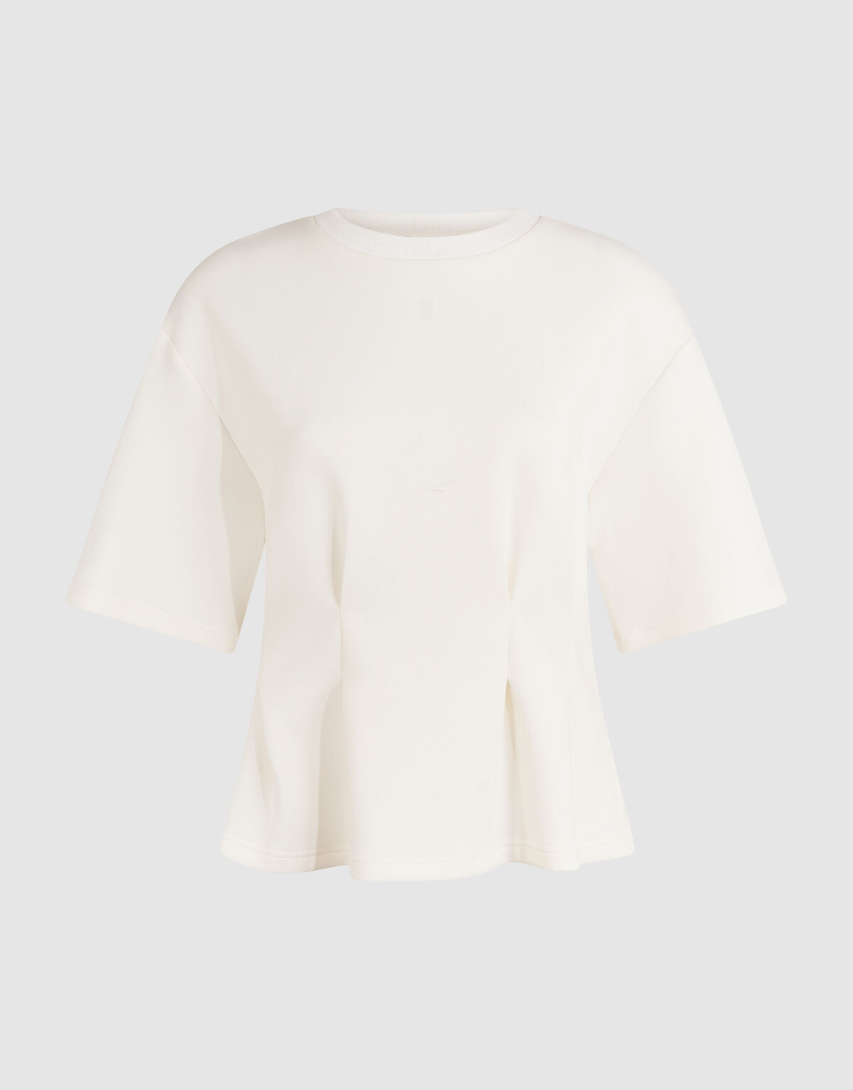 Peplum Scuba T-shirt Gebroken Wit SHOEBY WOMEN