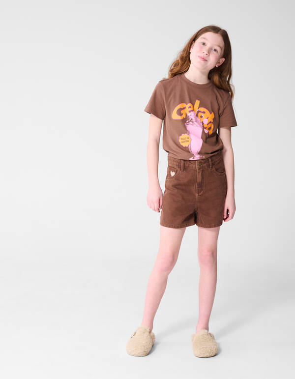 Gelato Artwork T-shirt Bruin SHOEBY GIRLS