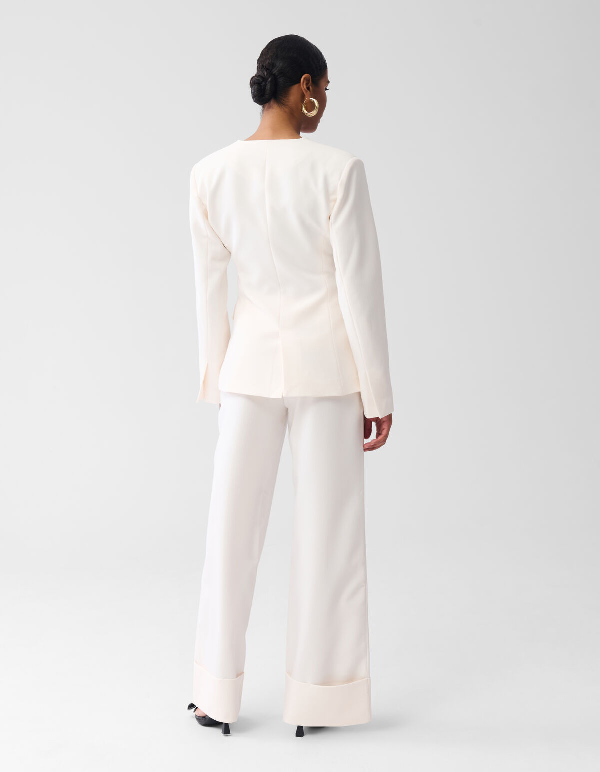 Turn Up Pantalon Gebroken Wit SHOEBY WOMEN