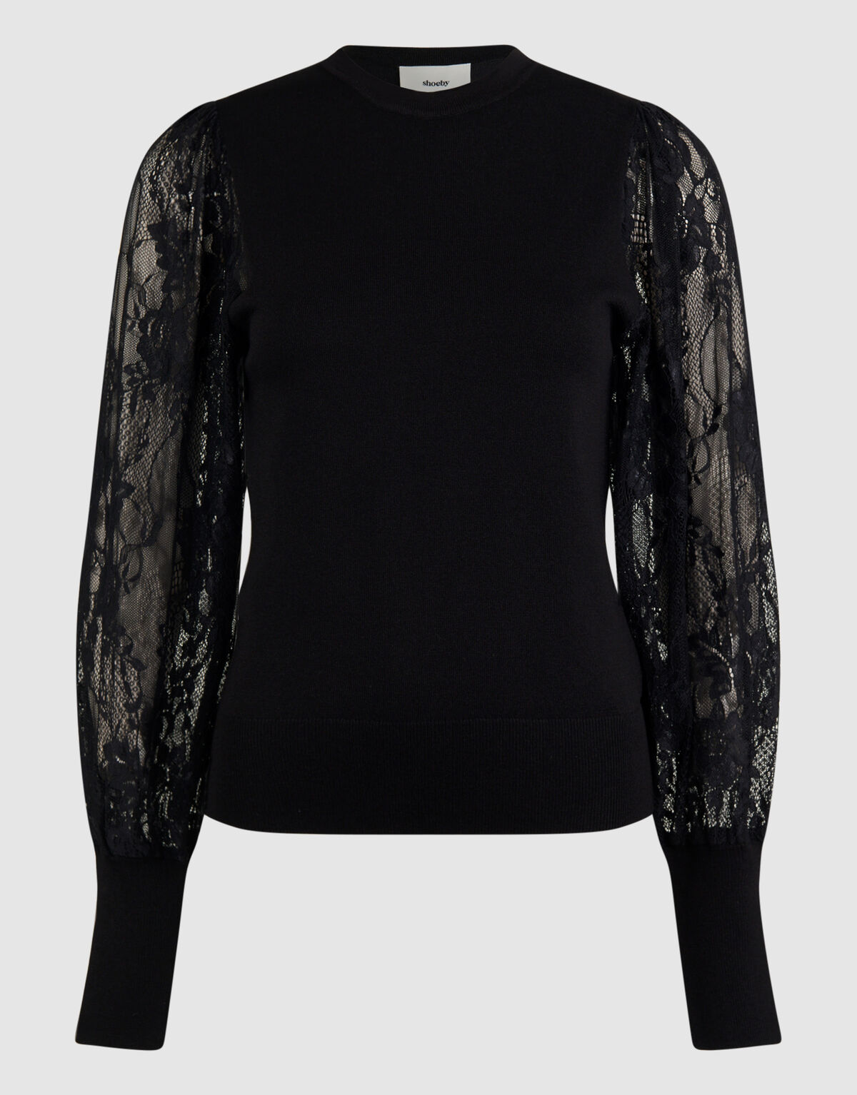 Kanten Knit Trui Zwart SHOEBY WOMEN