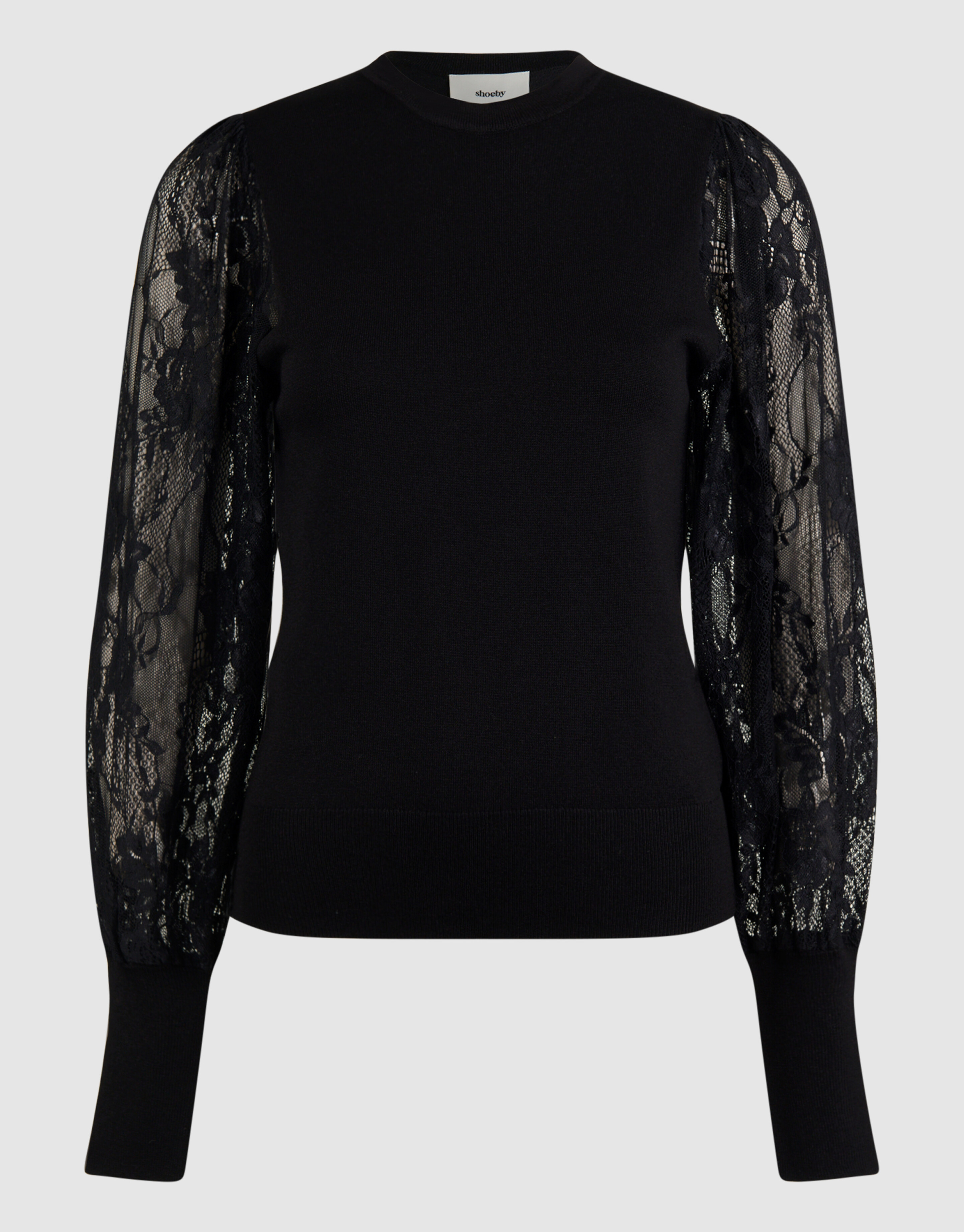 Kanten Knit Trui Zwart SHOEBY WOMEN