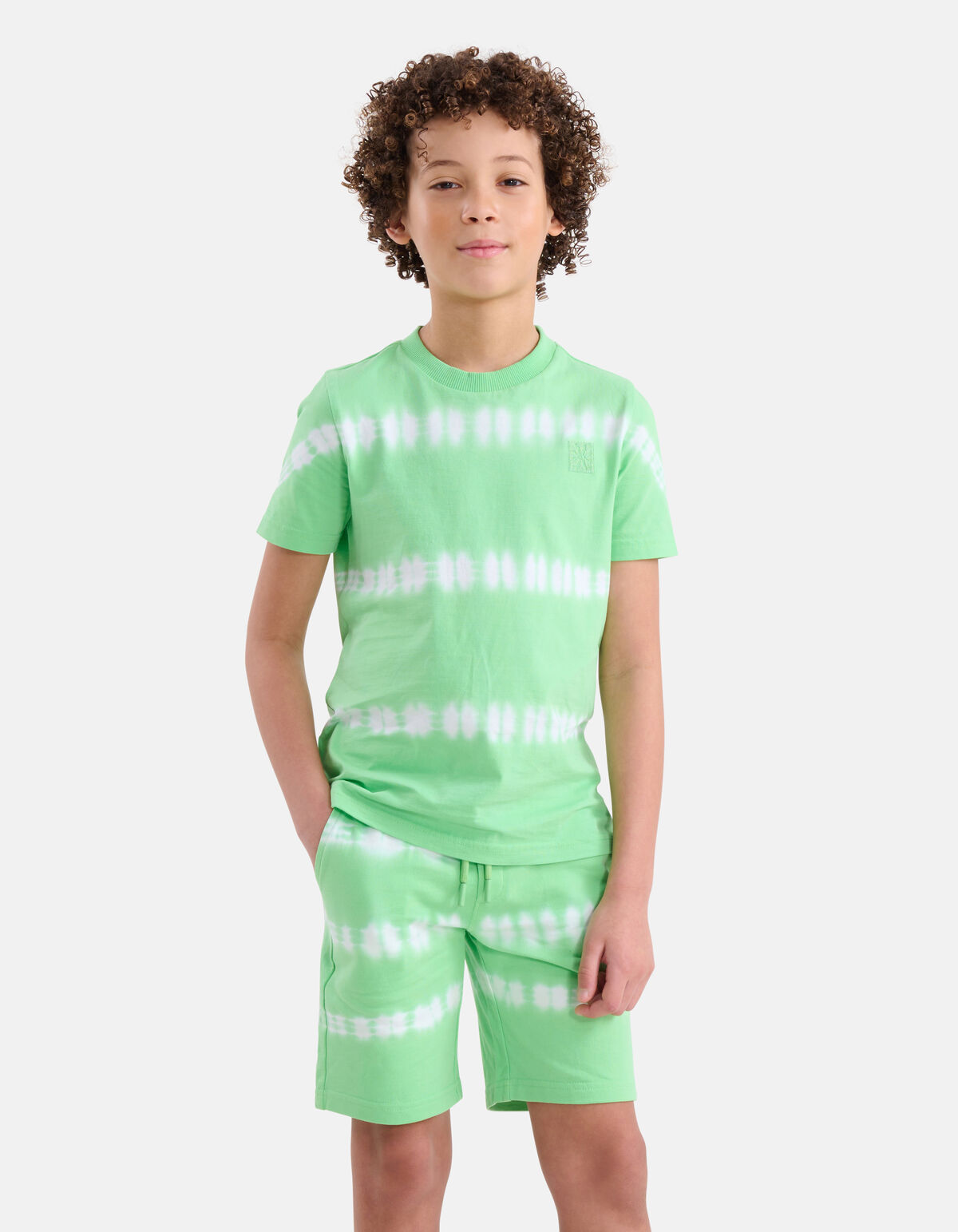 Tie Dye T-shirt Groen SHOEBY BOYS