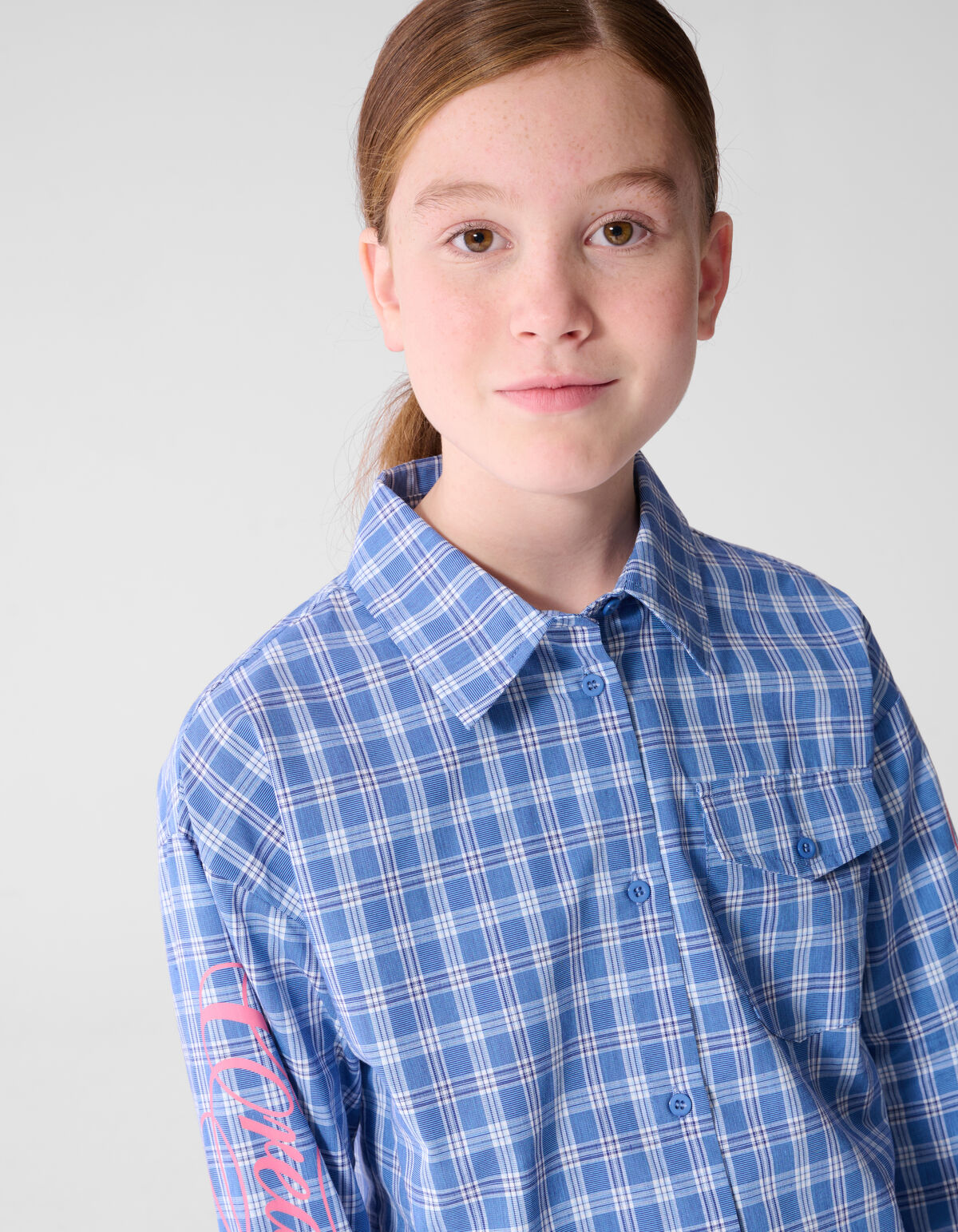 Geruite Blouse Blauw SHOEBY GIRLS