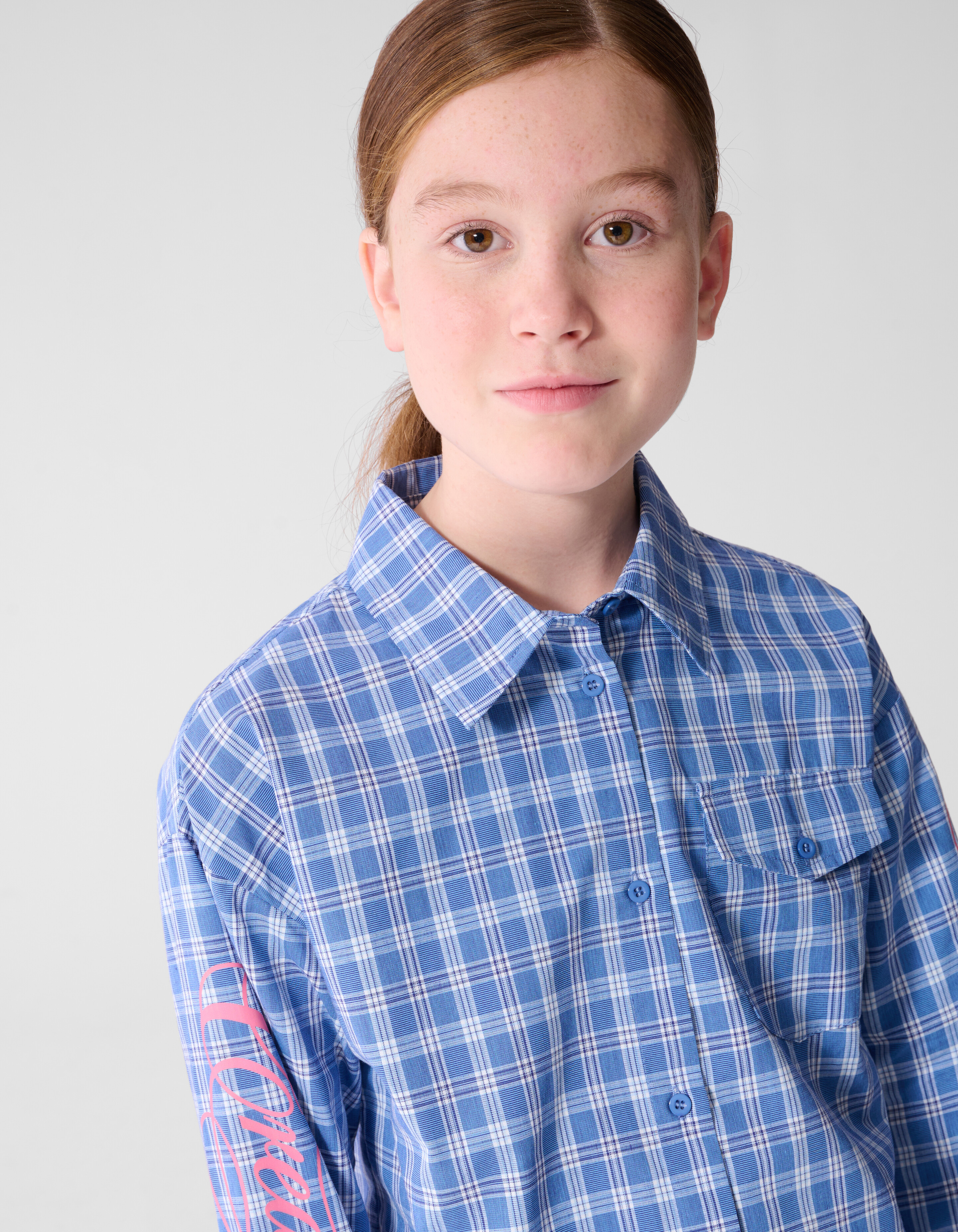 Geruite Blouse Blauw SHOEBY GIRLS