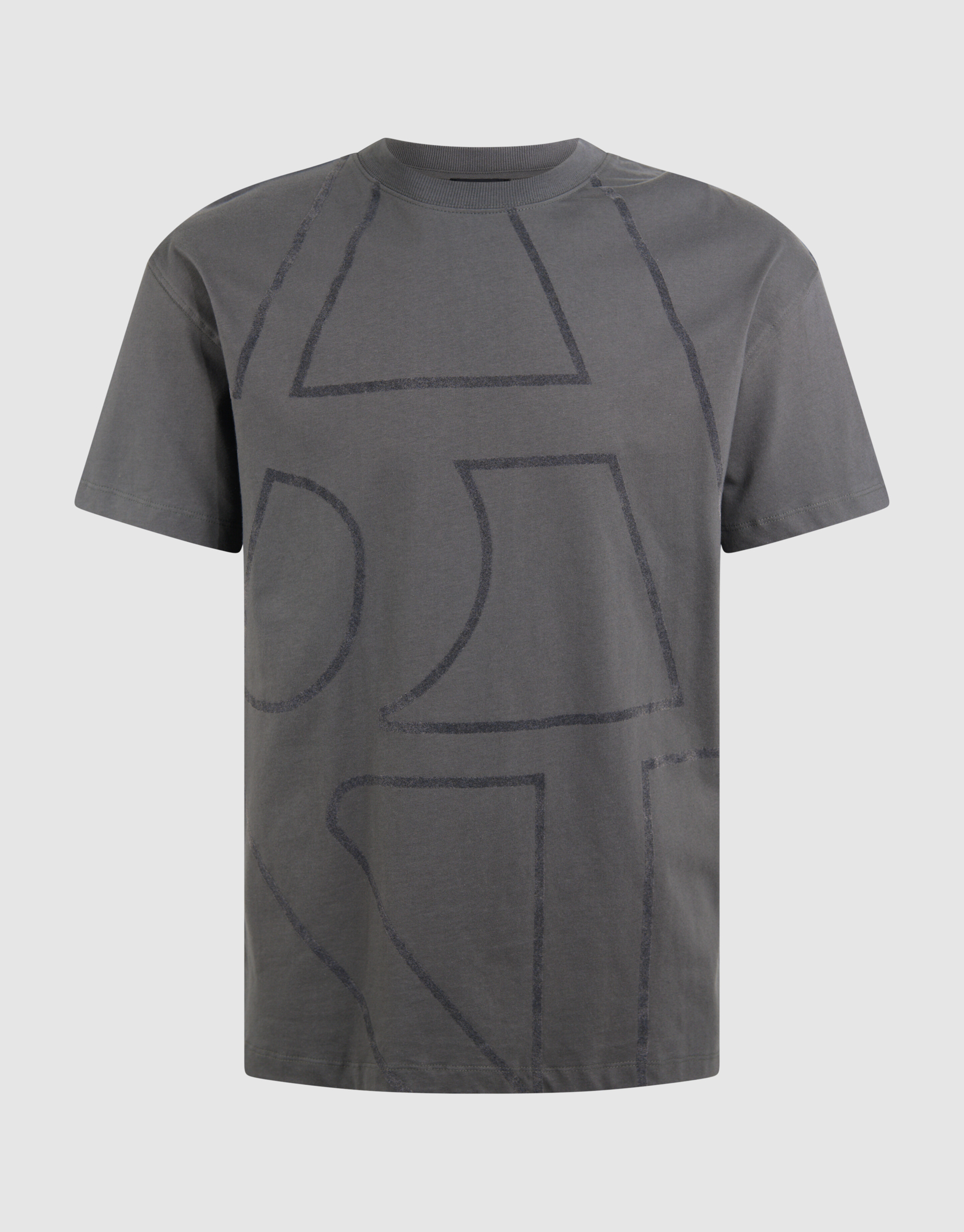 Flock Line Artwork T-shirt Donkergroen SHOEBY MEN