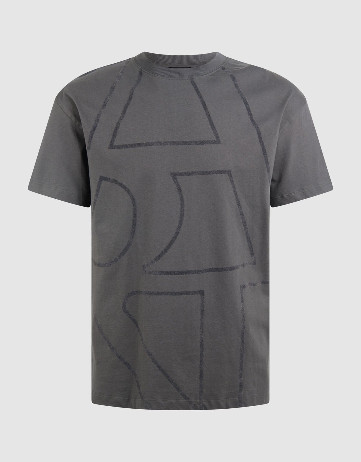 Flock Line Artwork T-shirt Donkergroen SHOEBY MEN