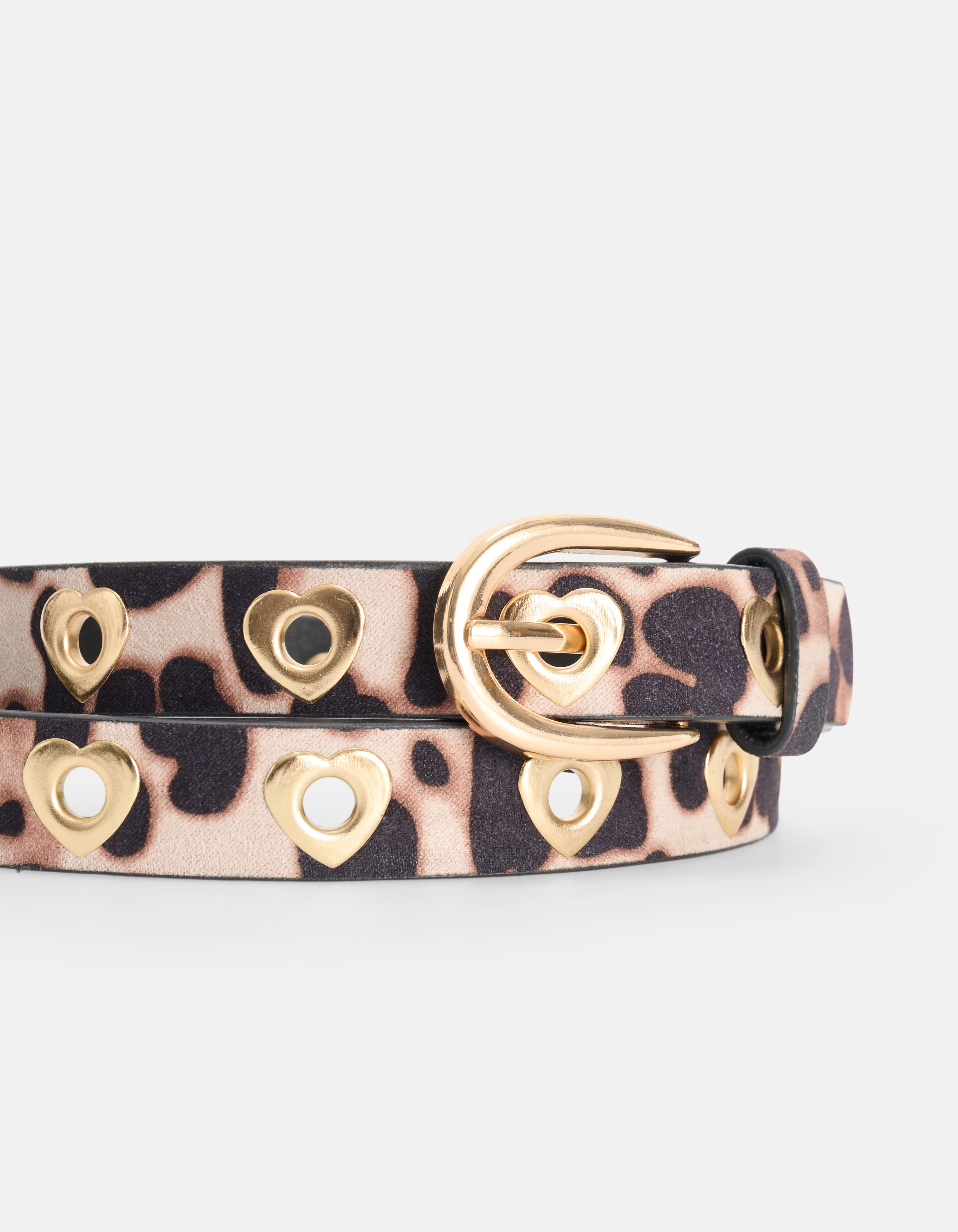 Leopard Hartjes Riem Lichtbruin SHOEBY ACCESSOIRES