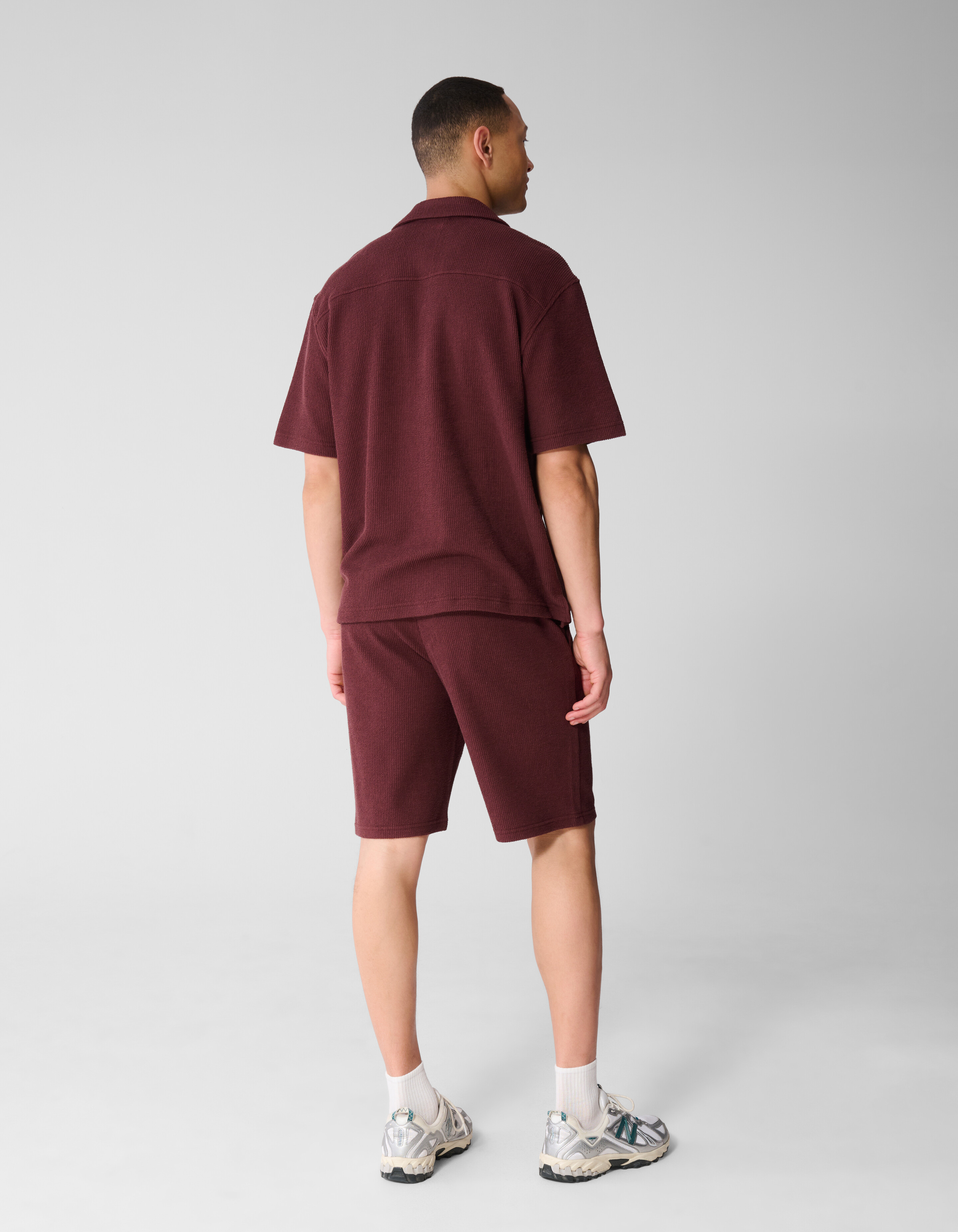 Rib Overhemd Donkerrood SHOEBY MEN