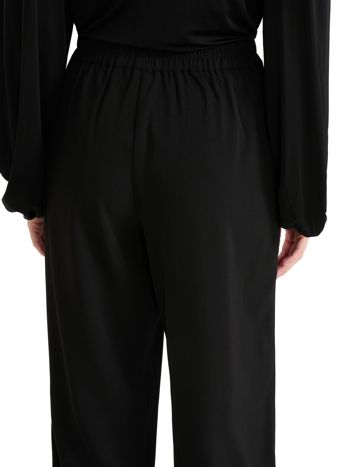 Omslag Wide Leg Broek Zwart SHOEBY WOMEN