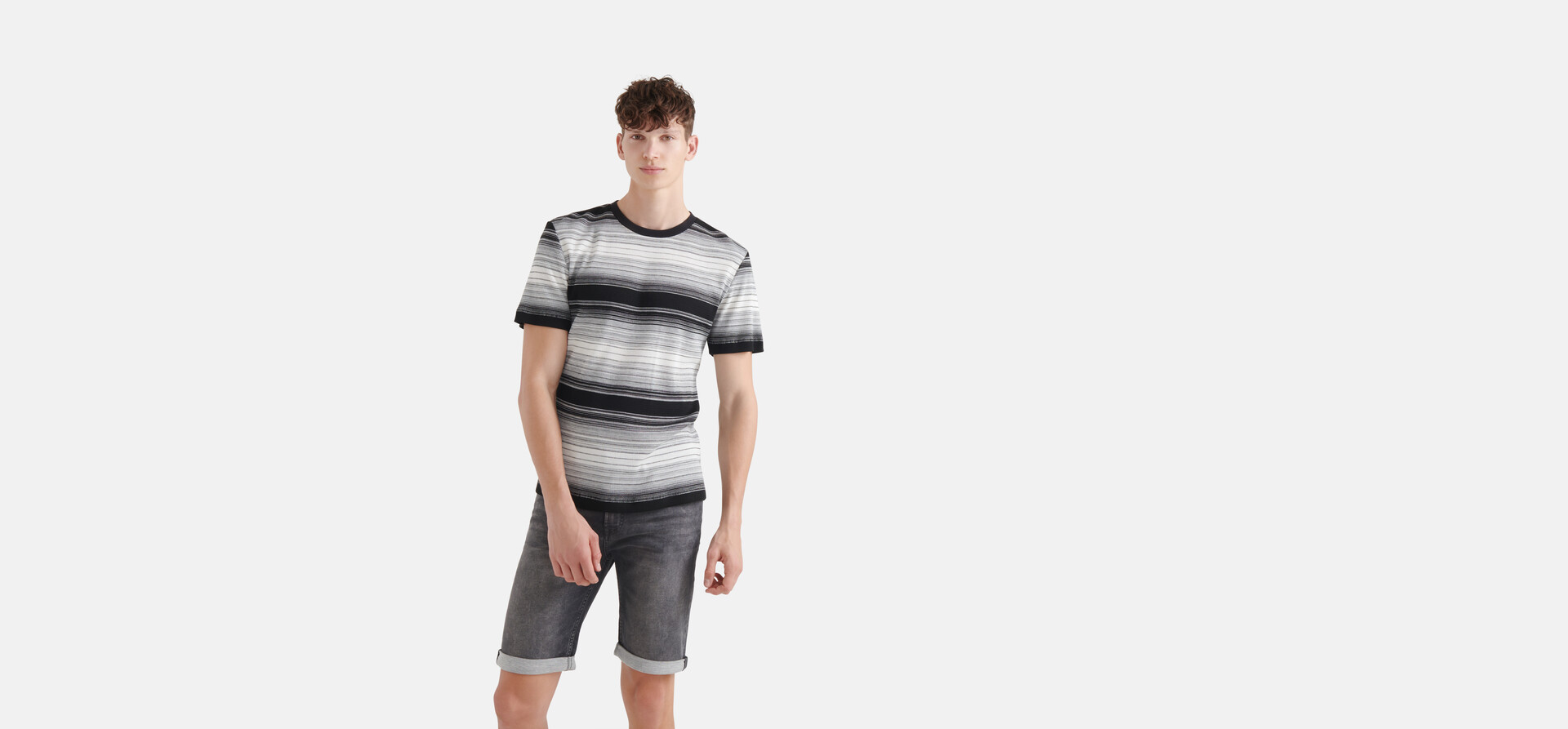 Gradient T-shirt Zwart SHOEBY MEN