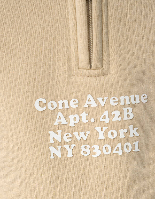 Half Zip Sweater Beige SHOEBY BOYS