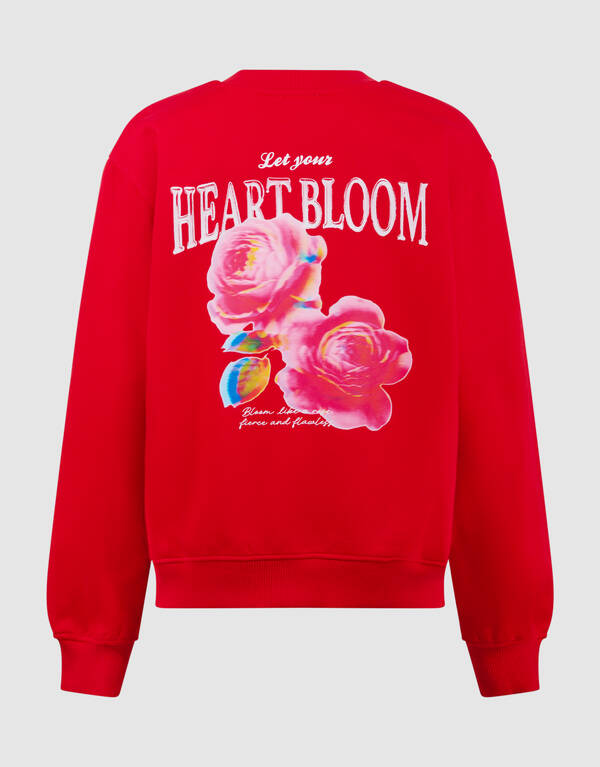 Sweet Roses Artwork Sweater Rood SHOEBY GIRLS