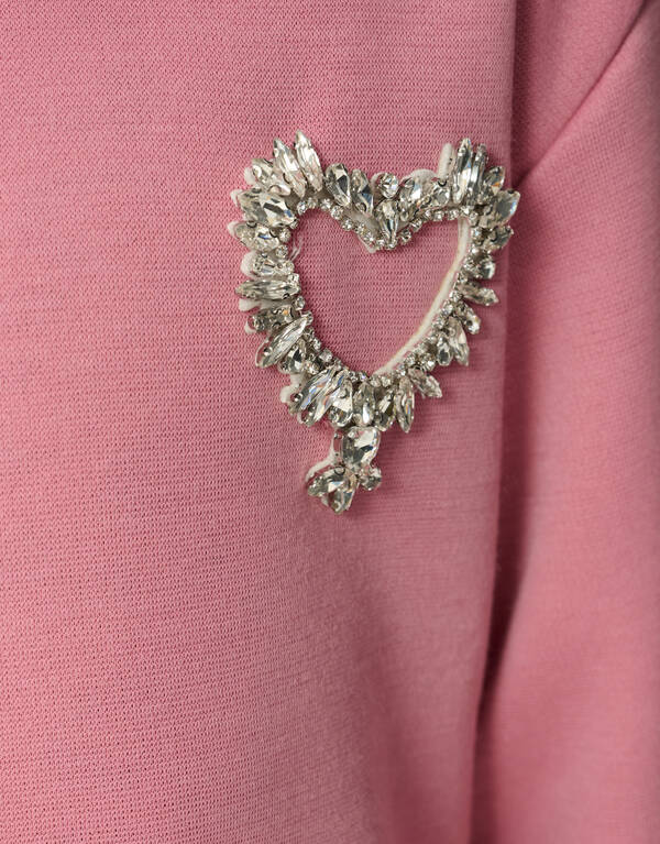 Heart Sweat Jurk Roze SHOEBY GIRLS