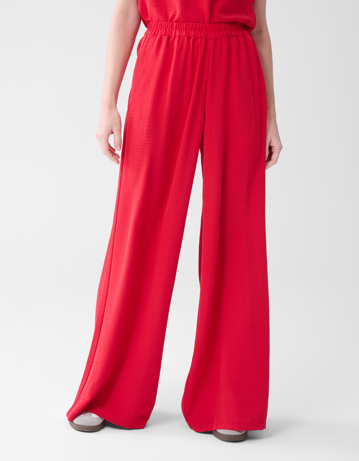 Twist Wide Leg Broek Rood SHOEBY WOMEN