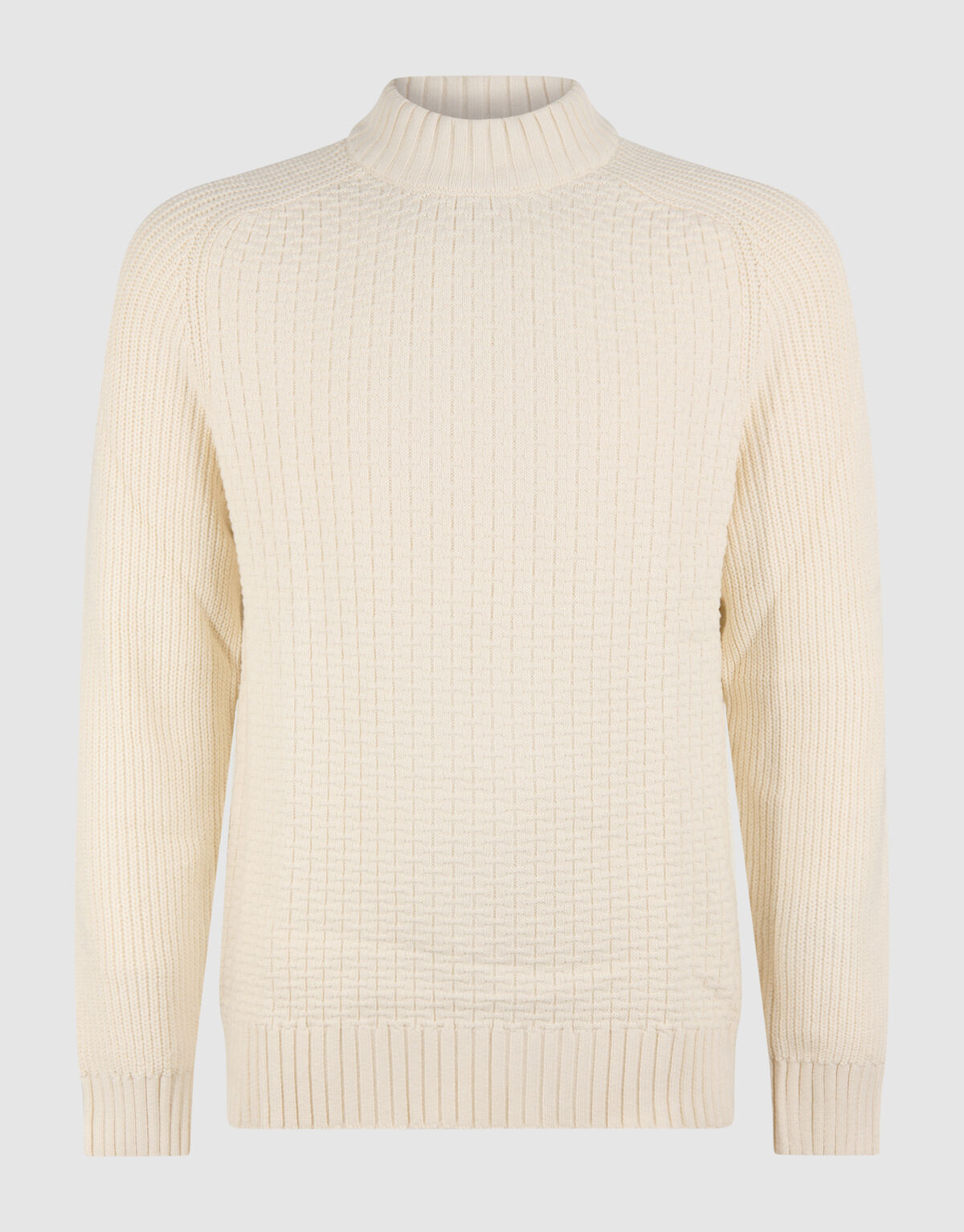 Structuur Knit Sweater Gebroken Wit SHOEBY MEN
