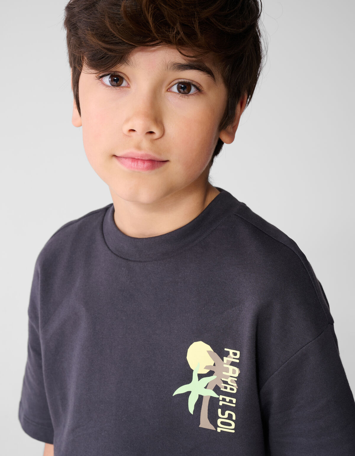 Playa Artwork T-shirt Donkergrijs SHOEBY BOYS