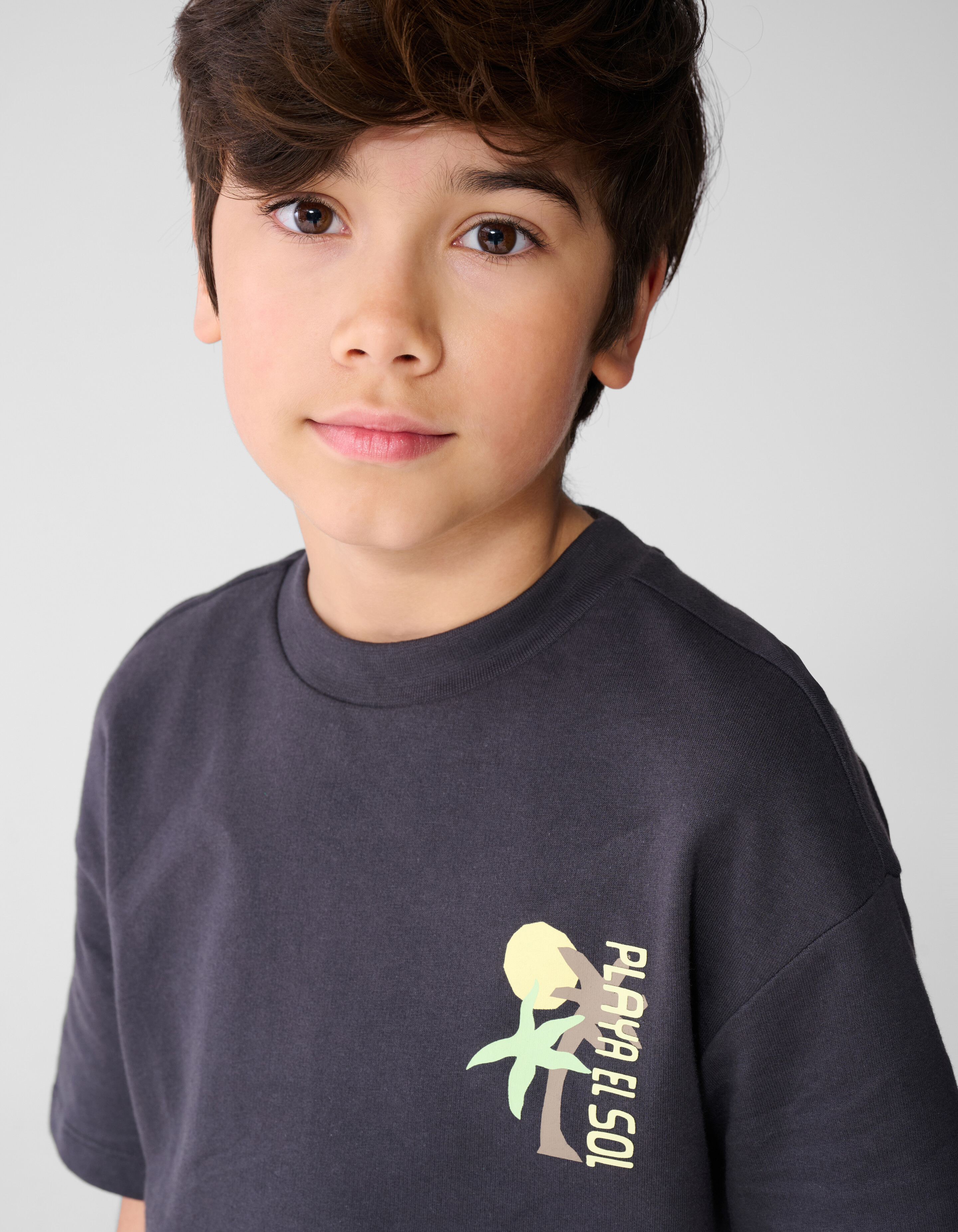 Playa Artwork T-shirt Donkergrijs SHOEBY BOYS