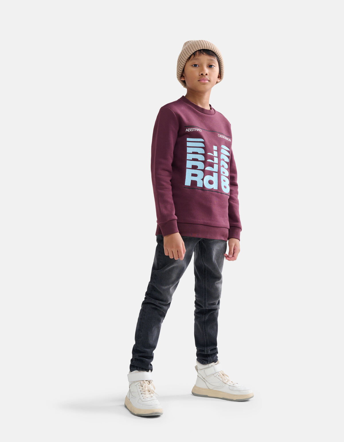 Abstracte Sweater Donkerrood SHOEBY BOYS