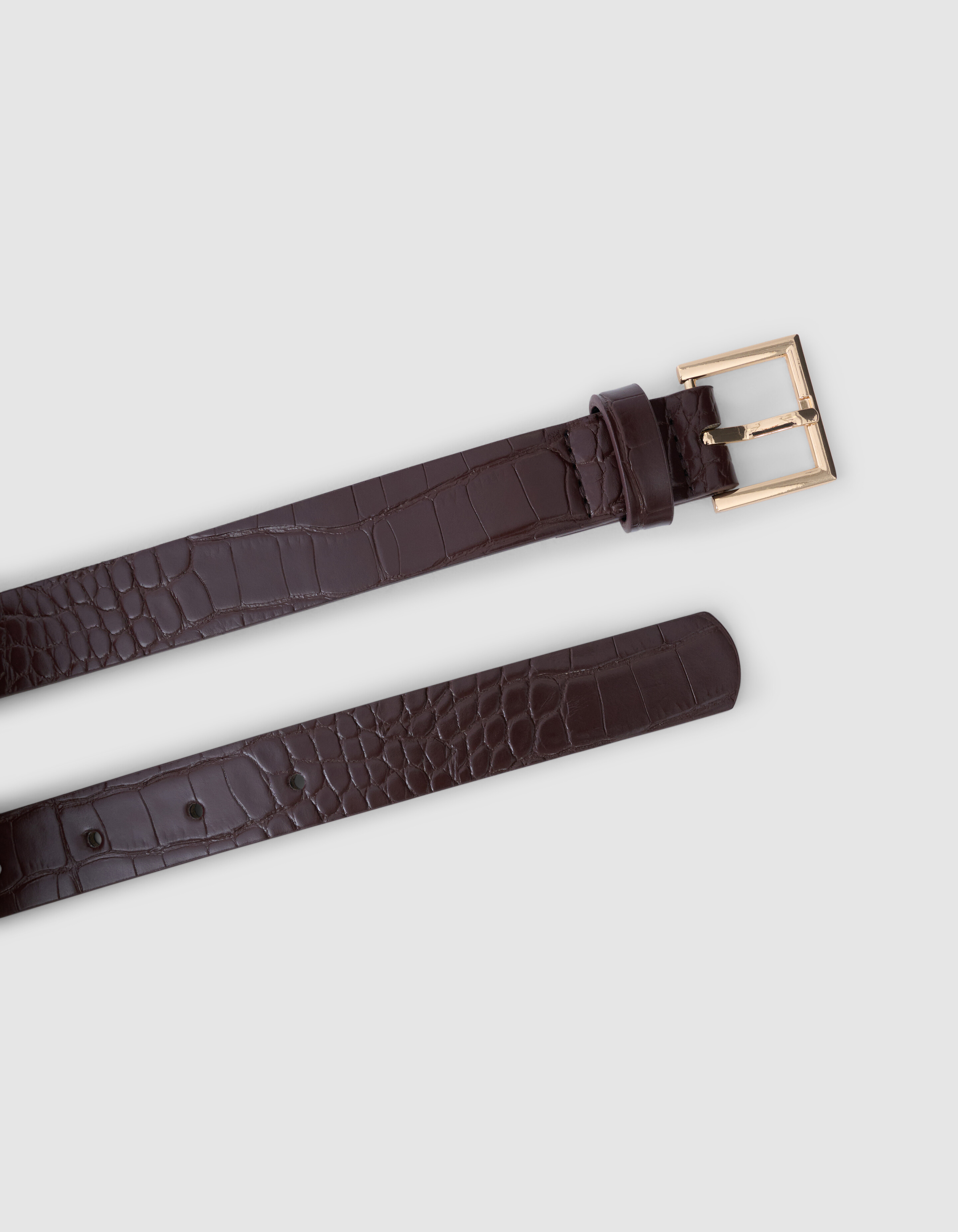 Croco Riem Bruin SHOEBY ACCESSOIRES