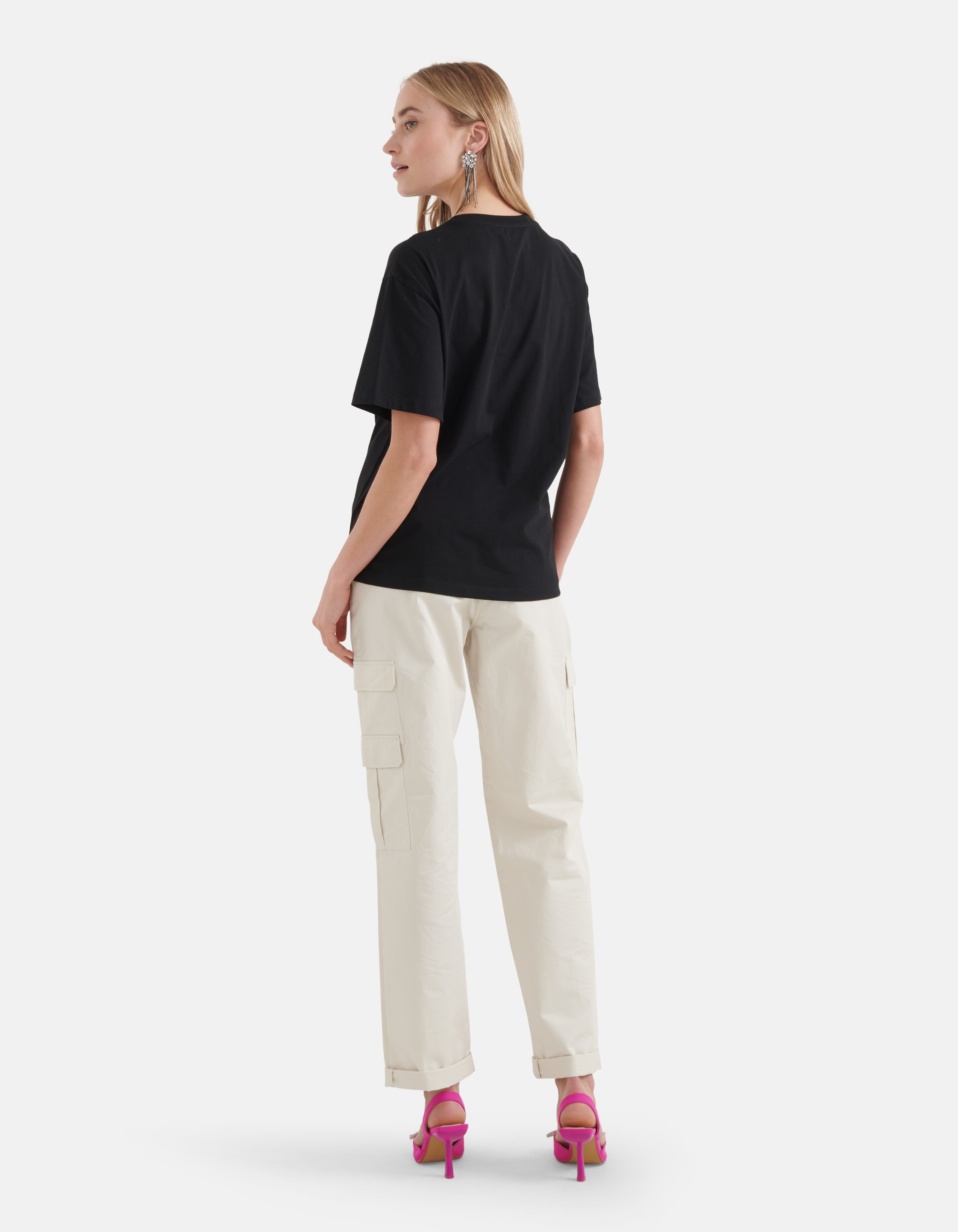 Grafisch Artwork T-shirt Zwart SHOEBY WOMEN