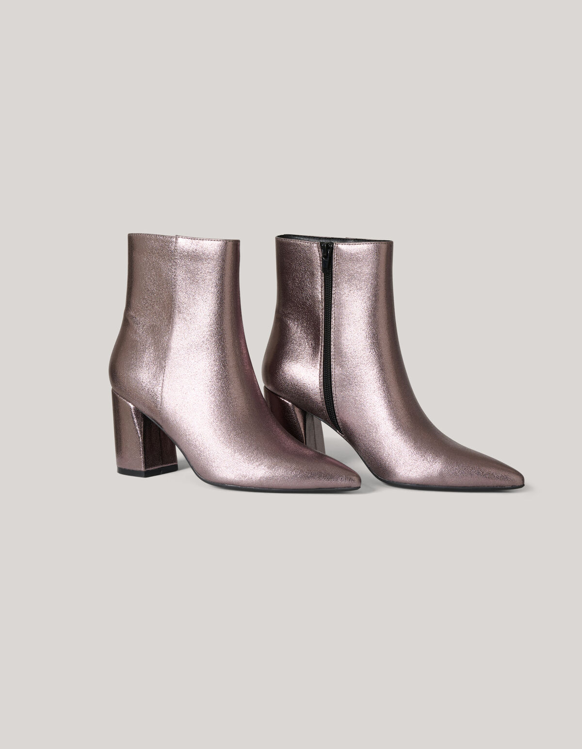 Metallic Enkellaarzen Zilver SHOEBY SHOES