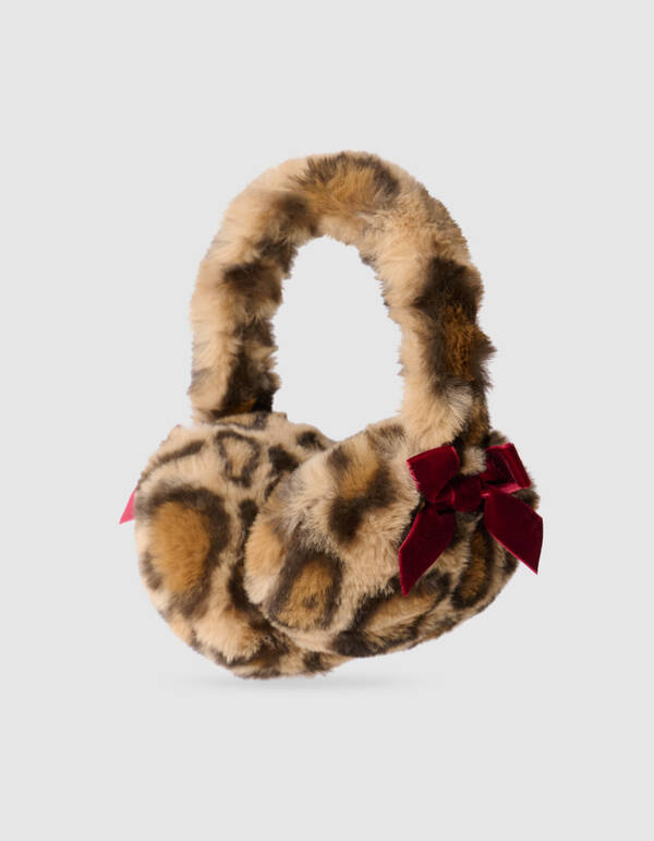 Leopard Oorwarmers Bruin SHOEBY ACCESSOIRES