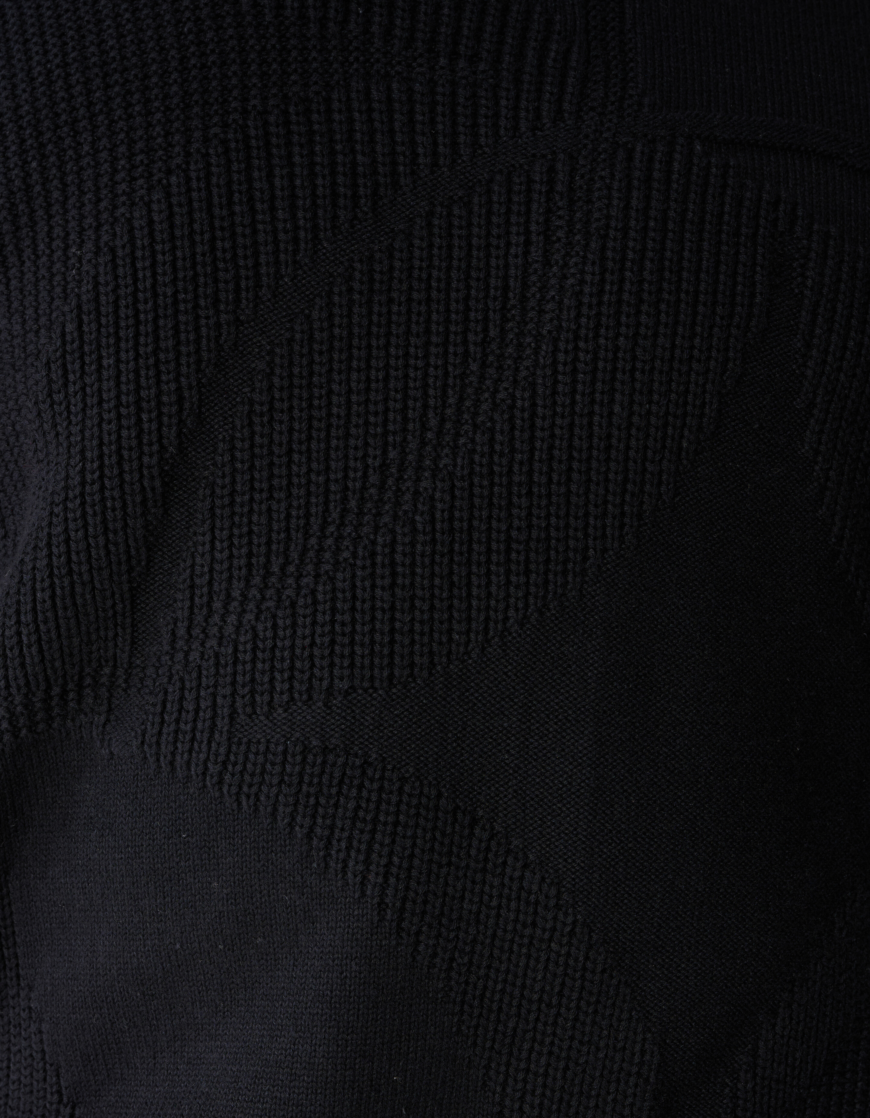 Logoprint Crewneck Gebreide Trui Zwart SHOEBY MEN