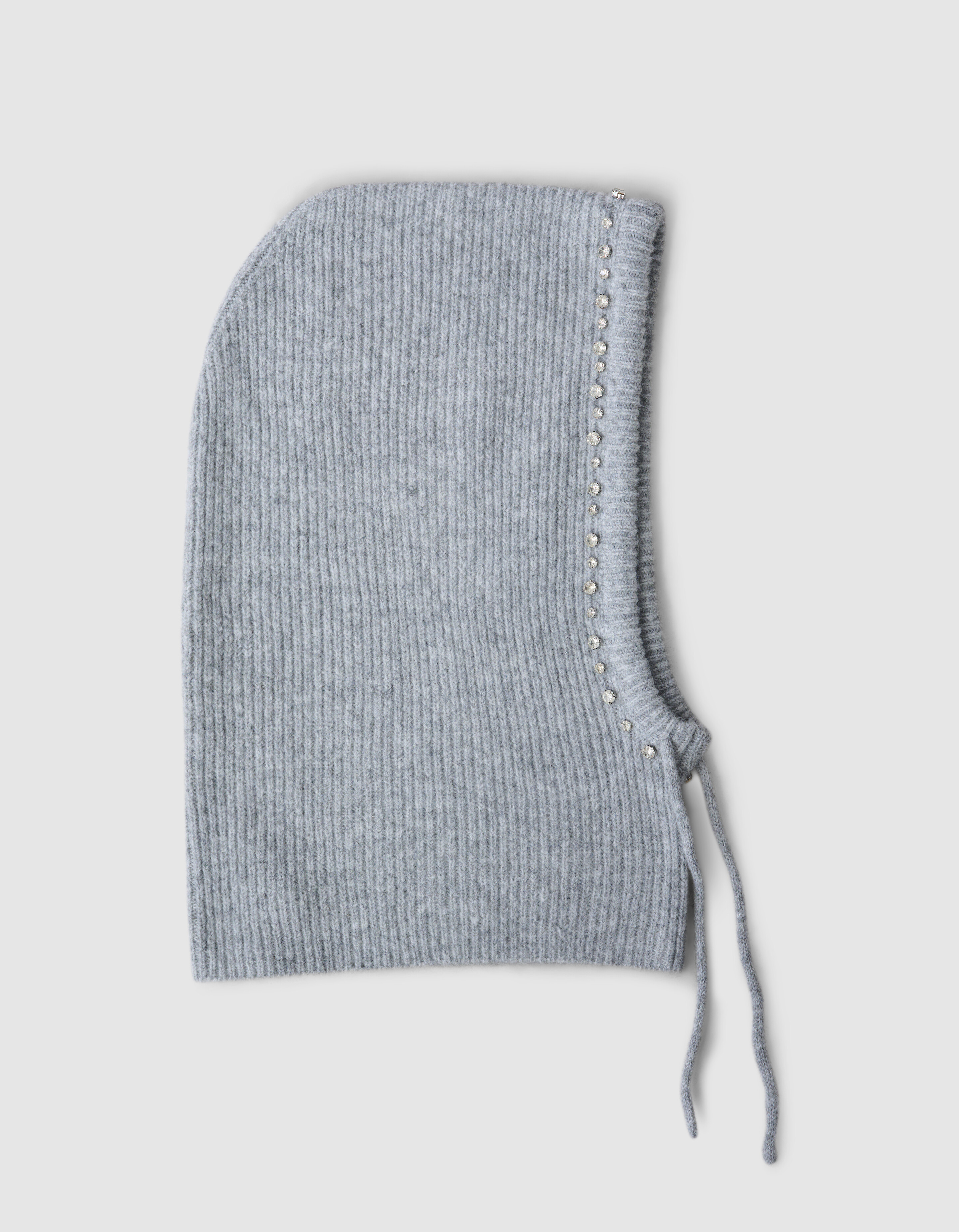 Strass Balaclava Muts Lichtgrijs SHOEBY ACCESSOIRES