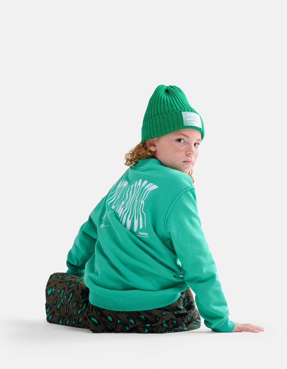 Geborduurde Sweater Groen SHOEBY GIRLS