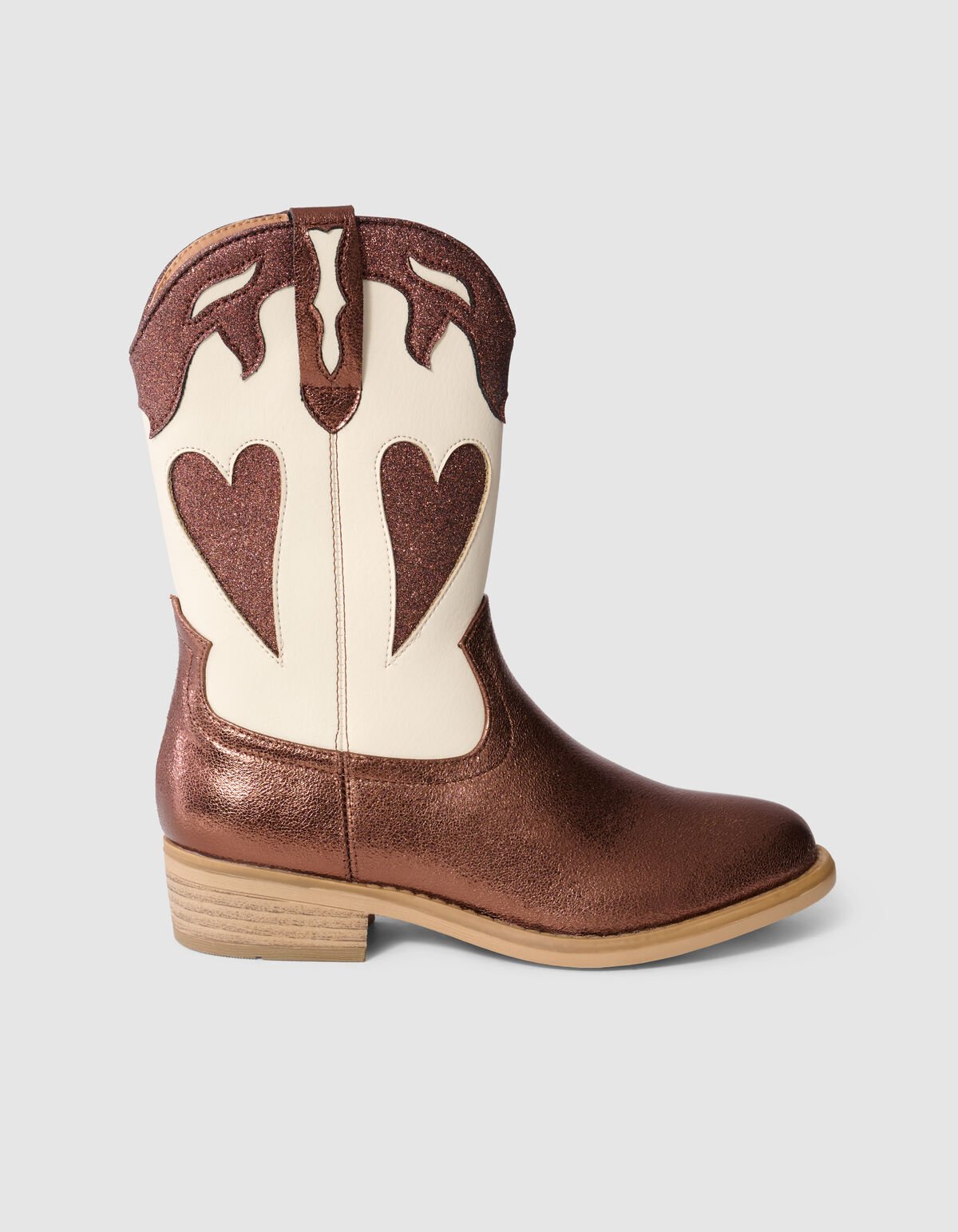 Western Shiny Heart Laarzen Bruin SCHOENEN SHOEBY