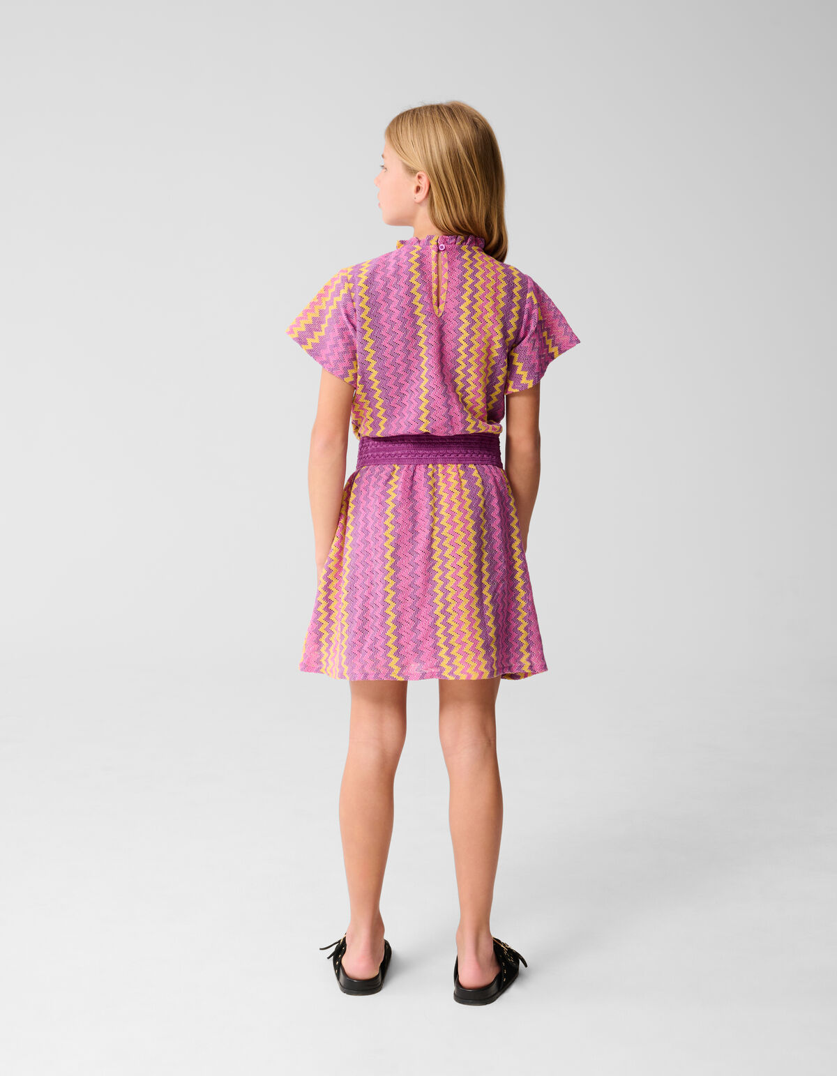 Zigzag crochet Jurk Roze SHOEBY GIRLS