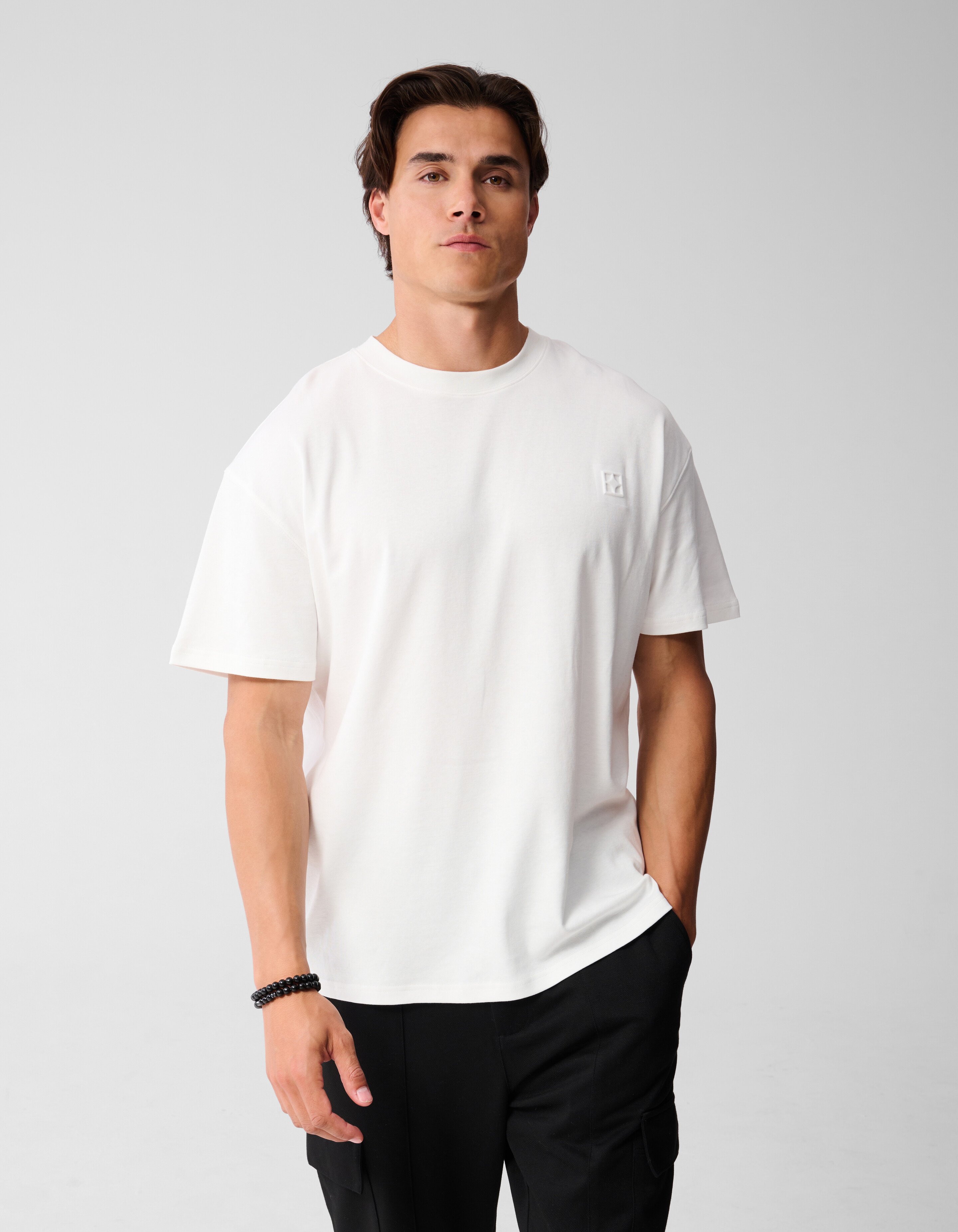 Embroidery Mix T-shirt Wit SHOEBY MEN