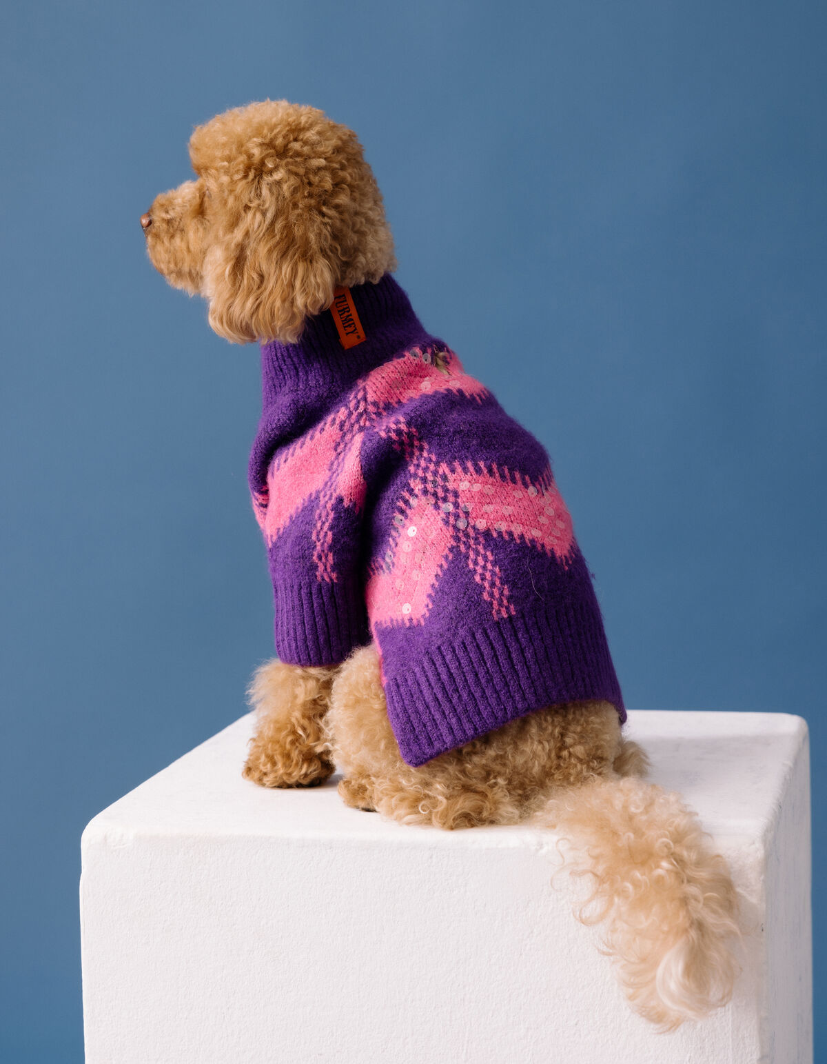 Sequin Honden Trui Paars SHOEBY ACCESSOIRES