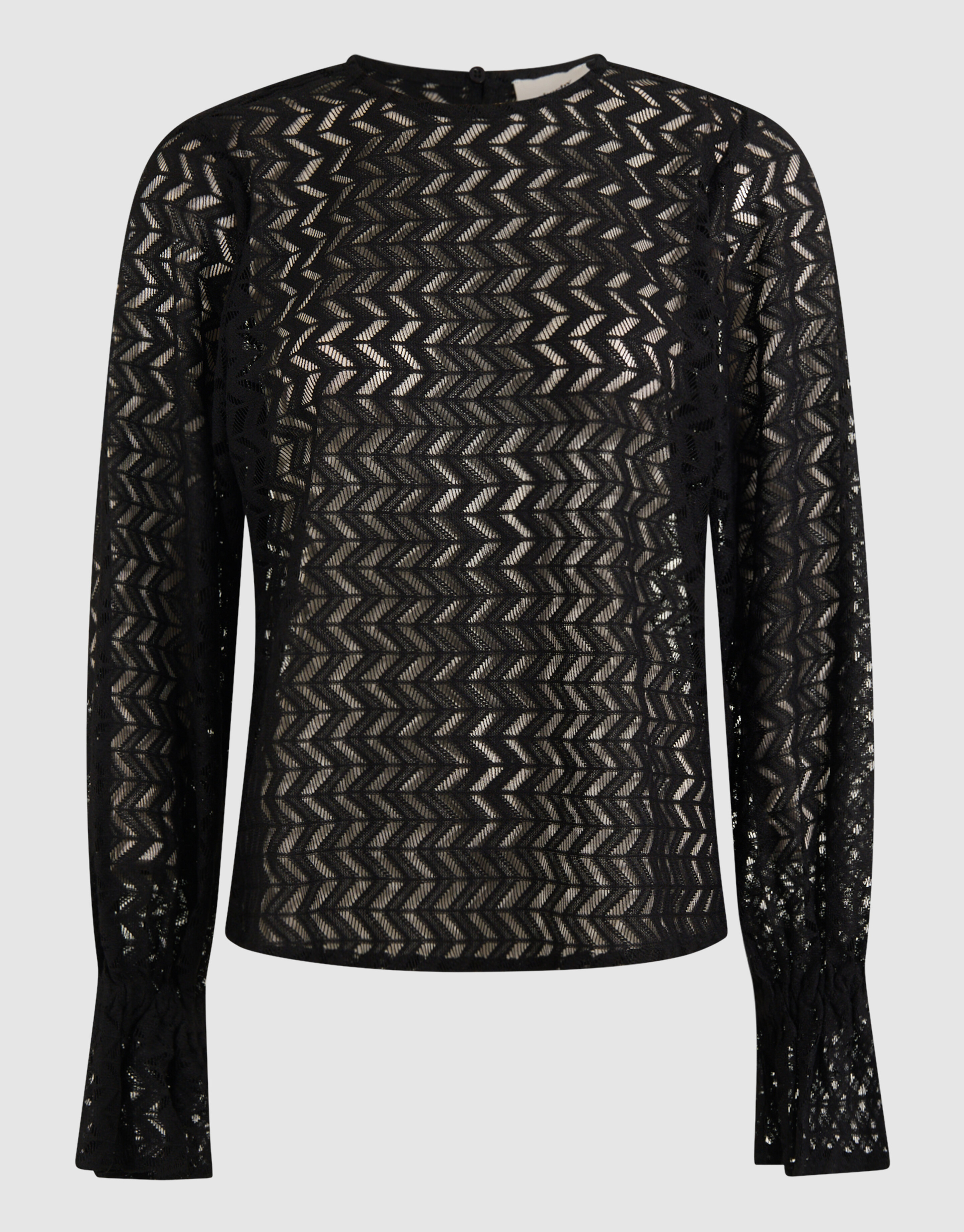 Kanten Zigzag Top Zwart SHOEBY WOMEN
