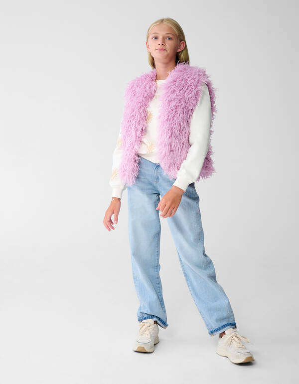 Fluffy Gilet Roze SHOEBY GIRLS