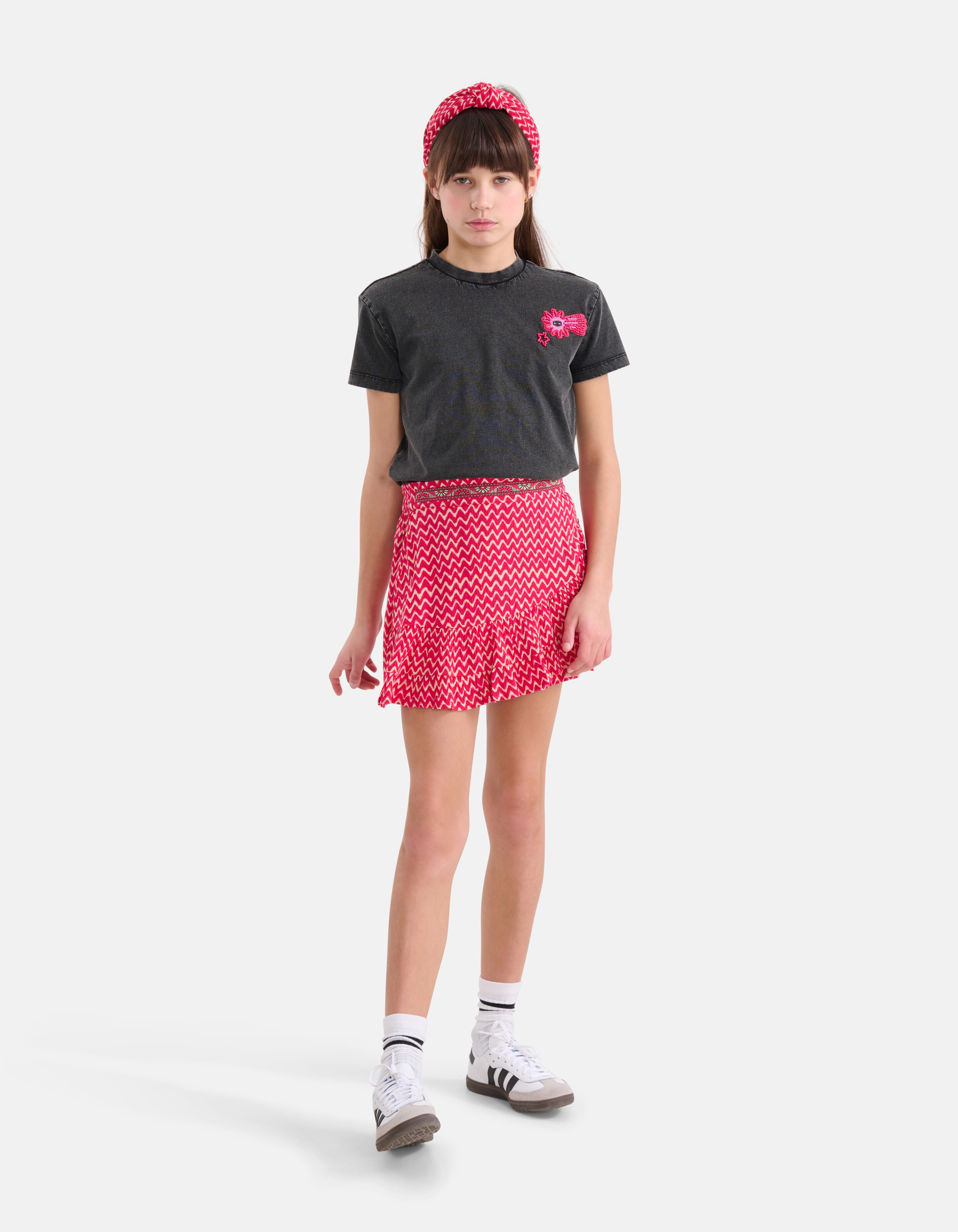 Printed Crinkle Skort Roze SHOEBY GIRLS