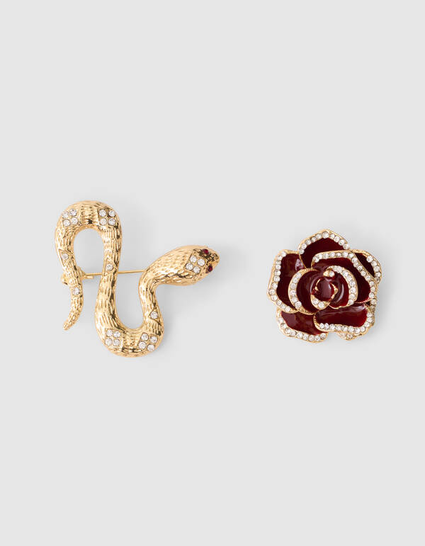 Flower Broche Set Goud SHOEBY ACCESSOIRES