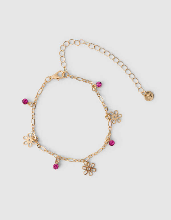 Flower Strass Armband Goud SHOEBY ACCESSOIRES