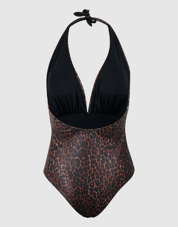 Leopard Badpak Donkerbruin SHOEBY ACCESSOIRES