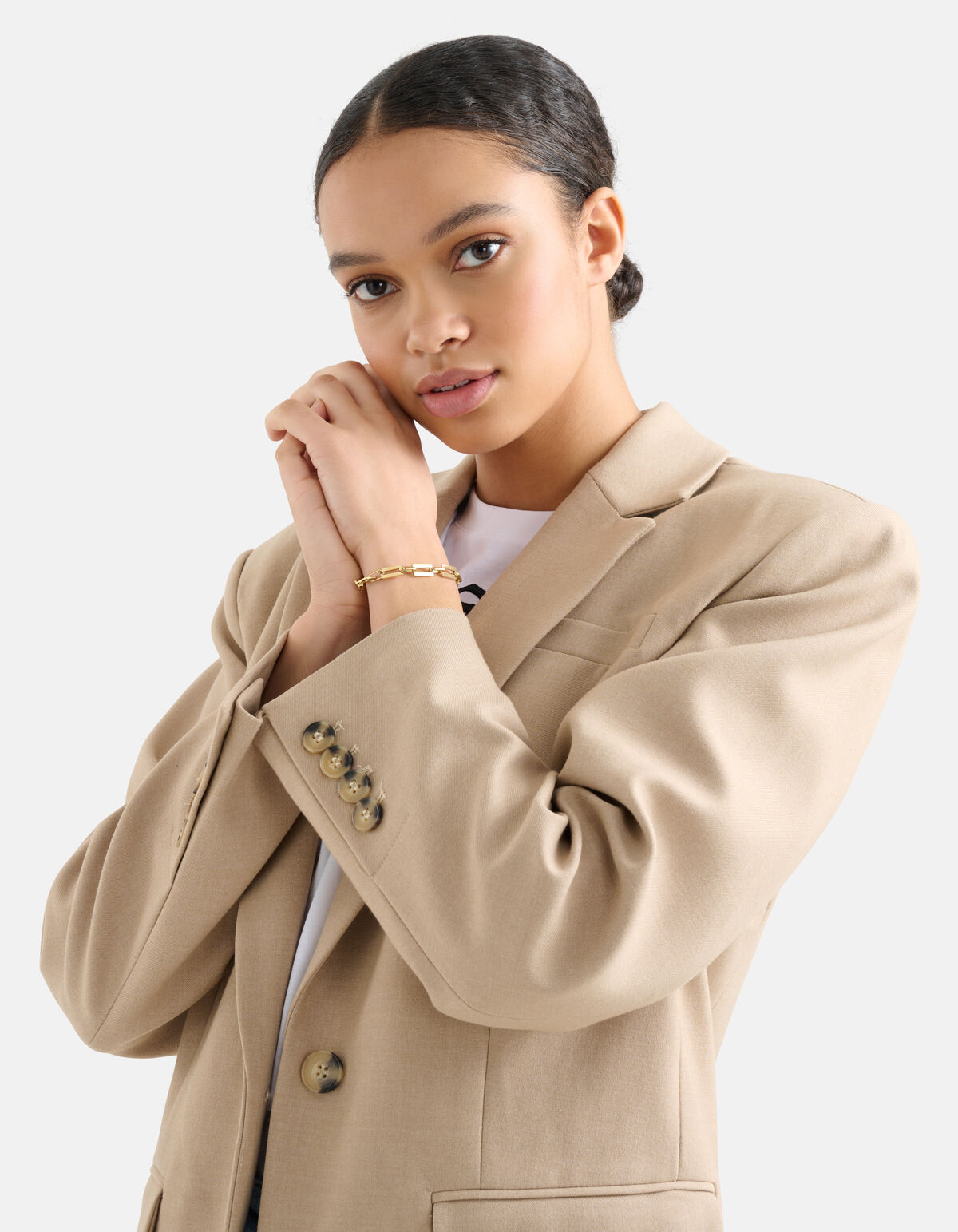 Chunky Vierkante Armband Goud SHOEBY ACCESSOIRES