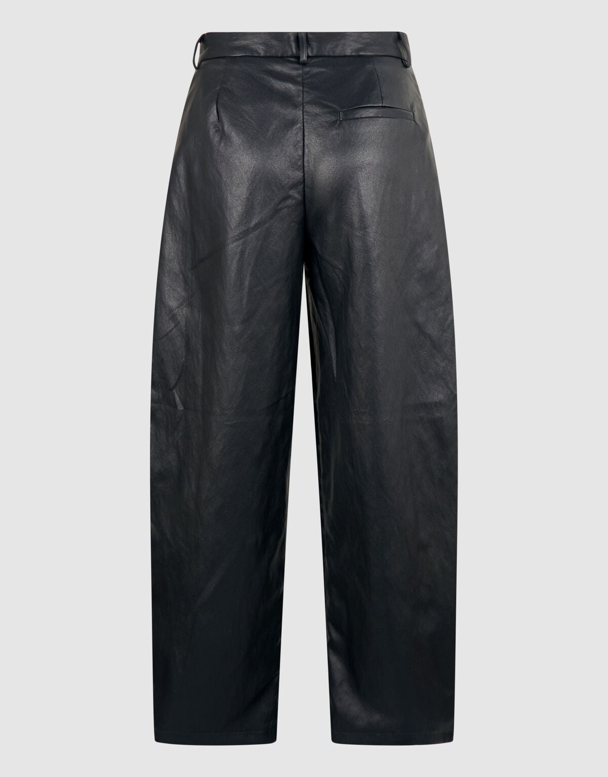 Vegan Leren Barrel Fit Broek Zwart SHOEBY WOMEN