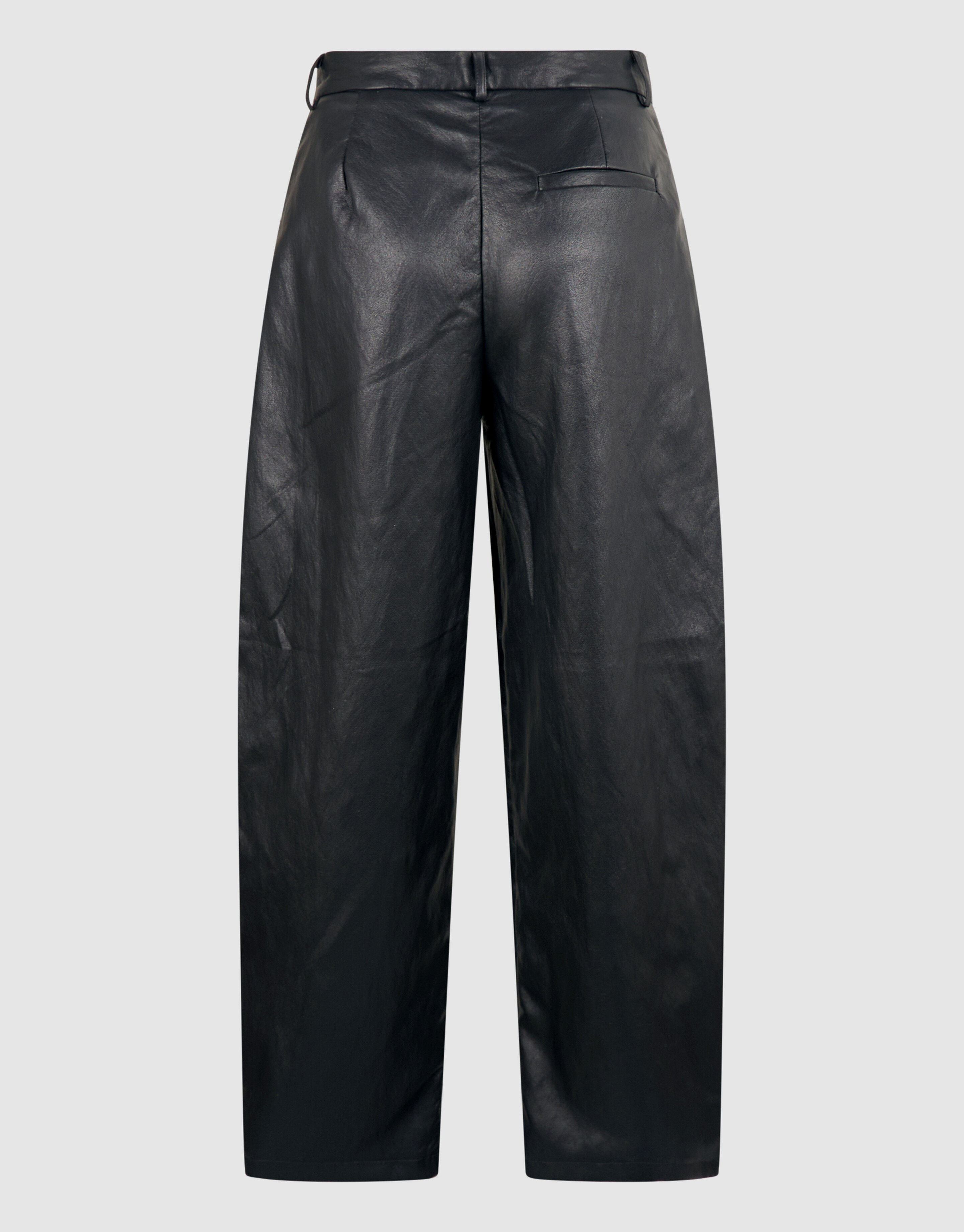 Vegan Leren Barrel Fit Broek Zwart SHOEBY WOMEN