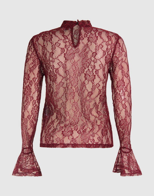 Kanten Top Bordeaux SHOEBY WOMEN