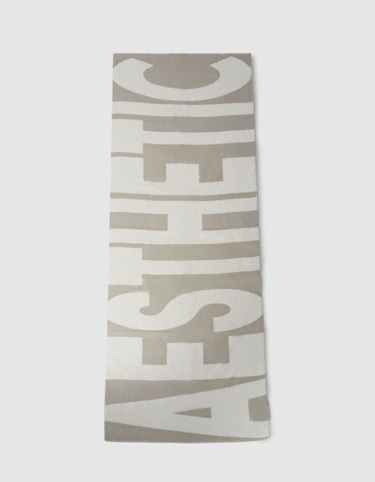 Text Artwork Sjaal Gebroken Wit SHOEBY ACCESSOIRES
