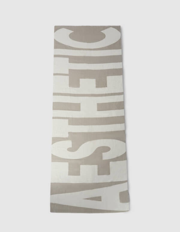 Text Artwork Sjaal Gebroken Wit SHOEBY ACCESSOIRES